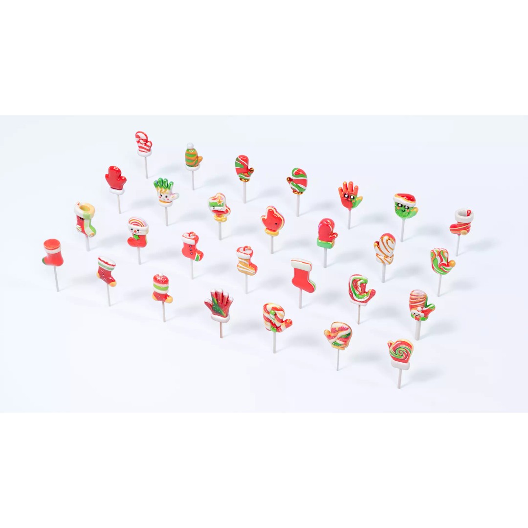 Christmas Lollipop 3D Model – Festive Candy Design, PBR Textures - View 3