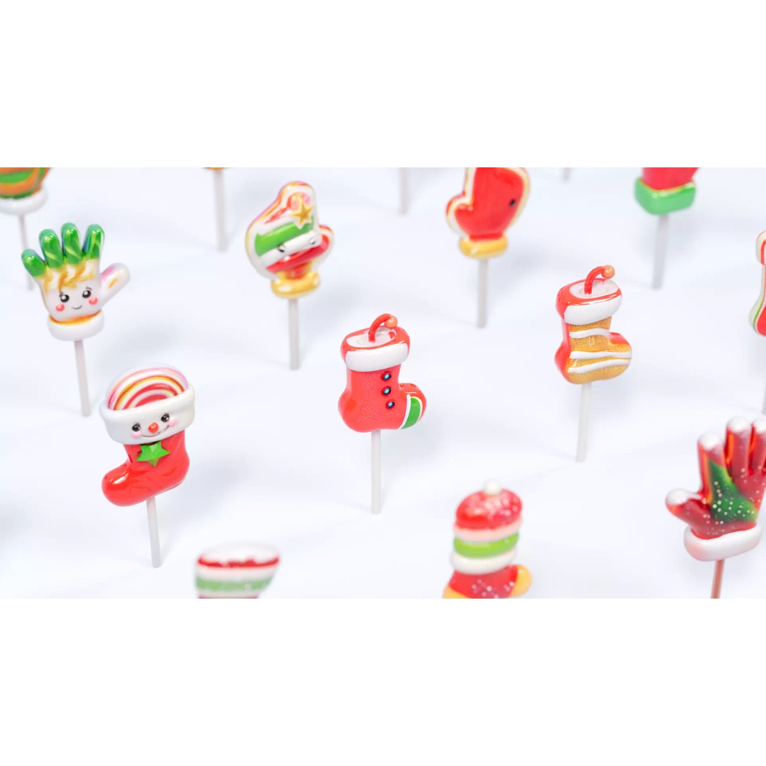 Christmas Lollipop 3D Model – Festive Candy Design, PBR Textures - View 4