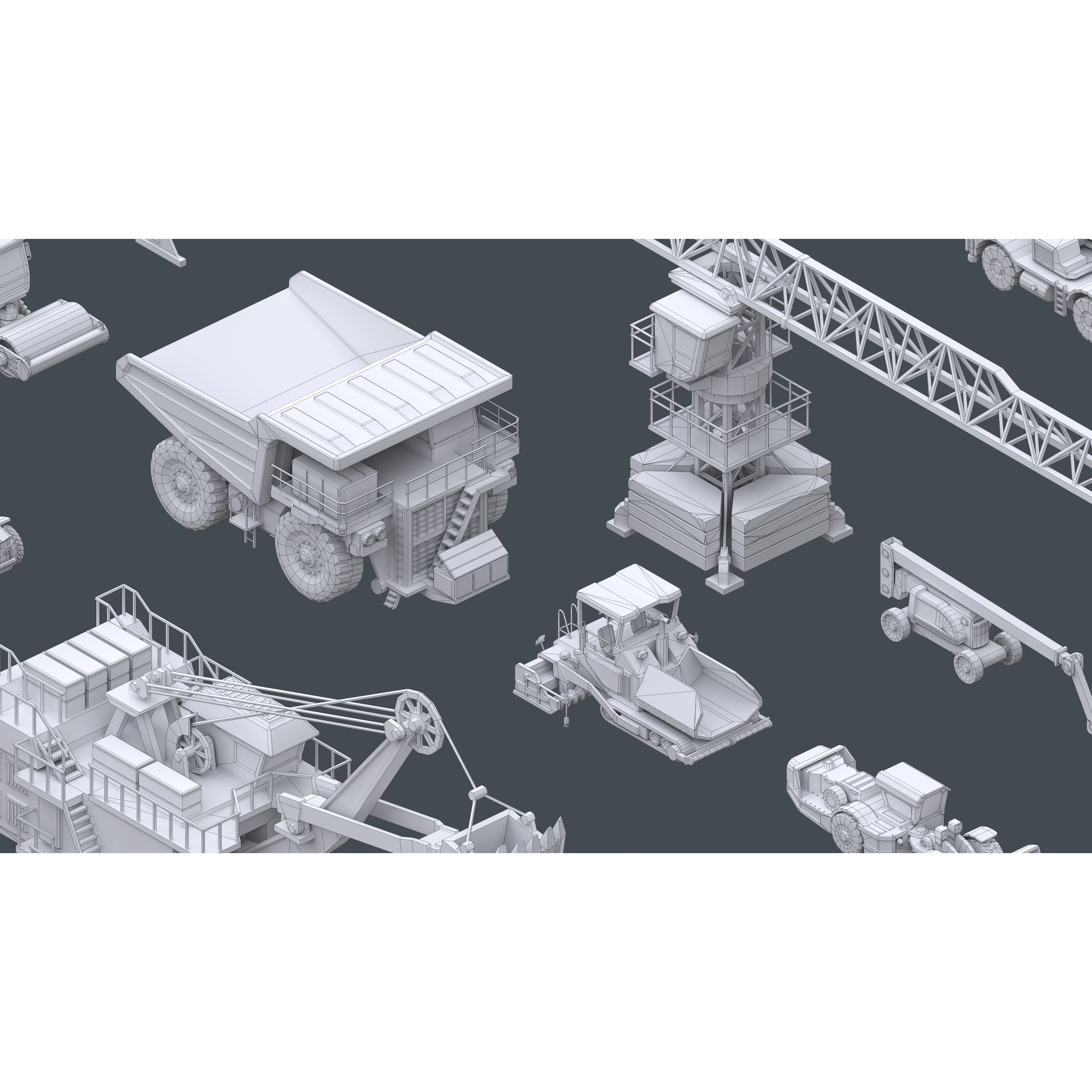 Heavy Machinery - Low-Poly Game-Ready 3D Model