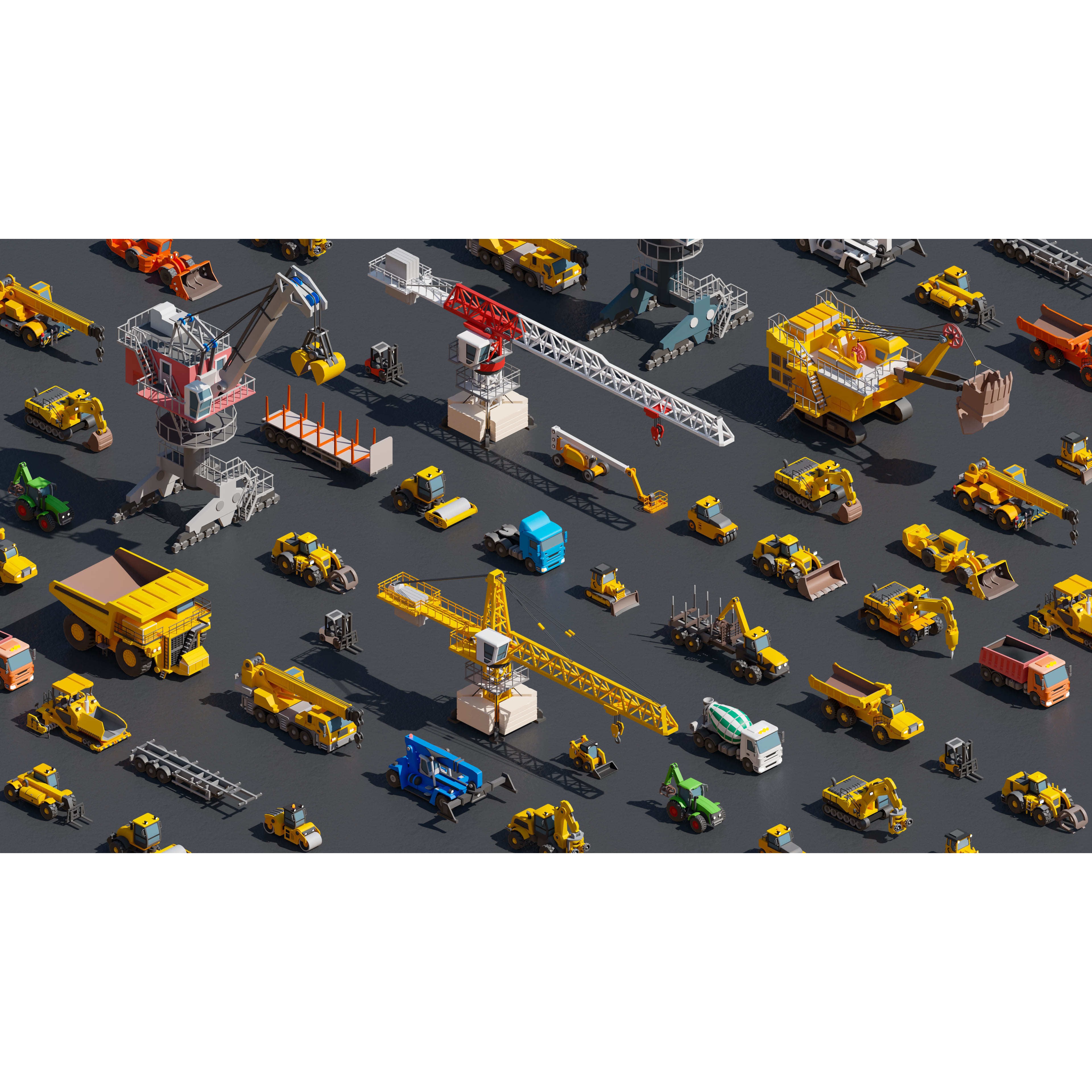 Heavy Machinery - Low-Poly Game-Ready 3D Model - View 11