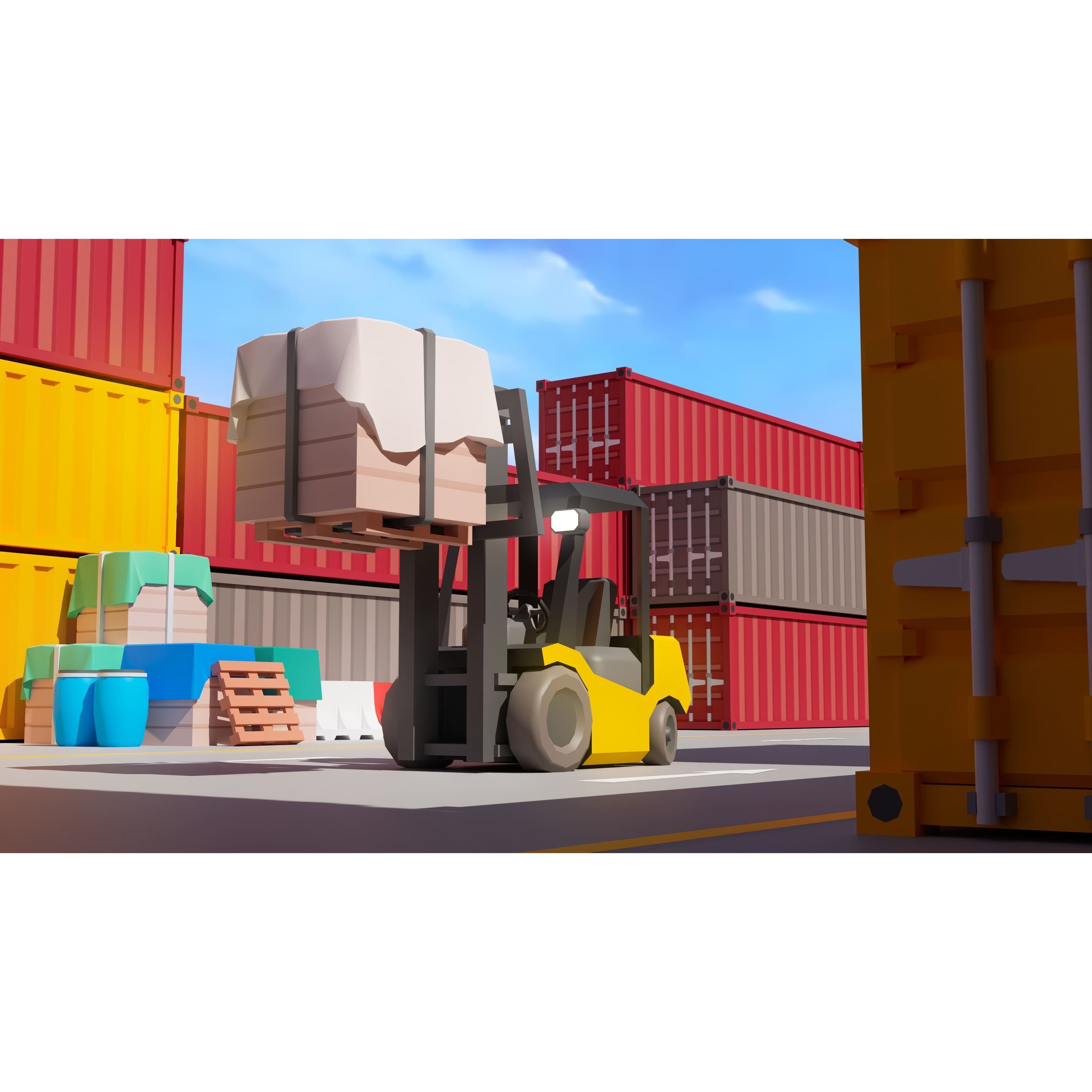 Heavy Machinery - Low-Poly Game-Ready 3D Model - View 12