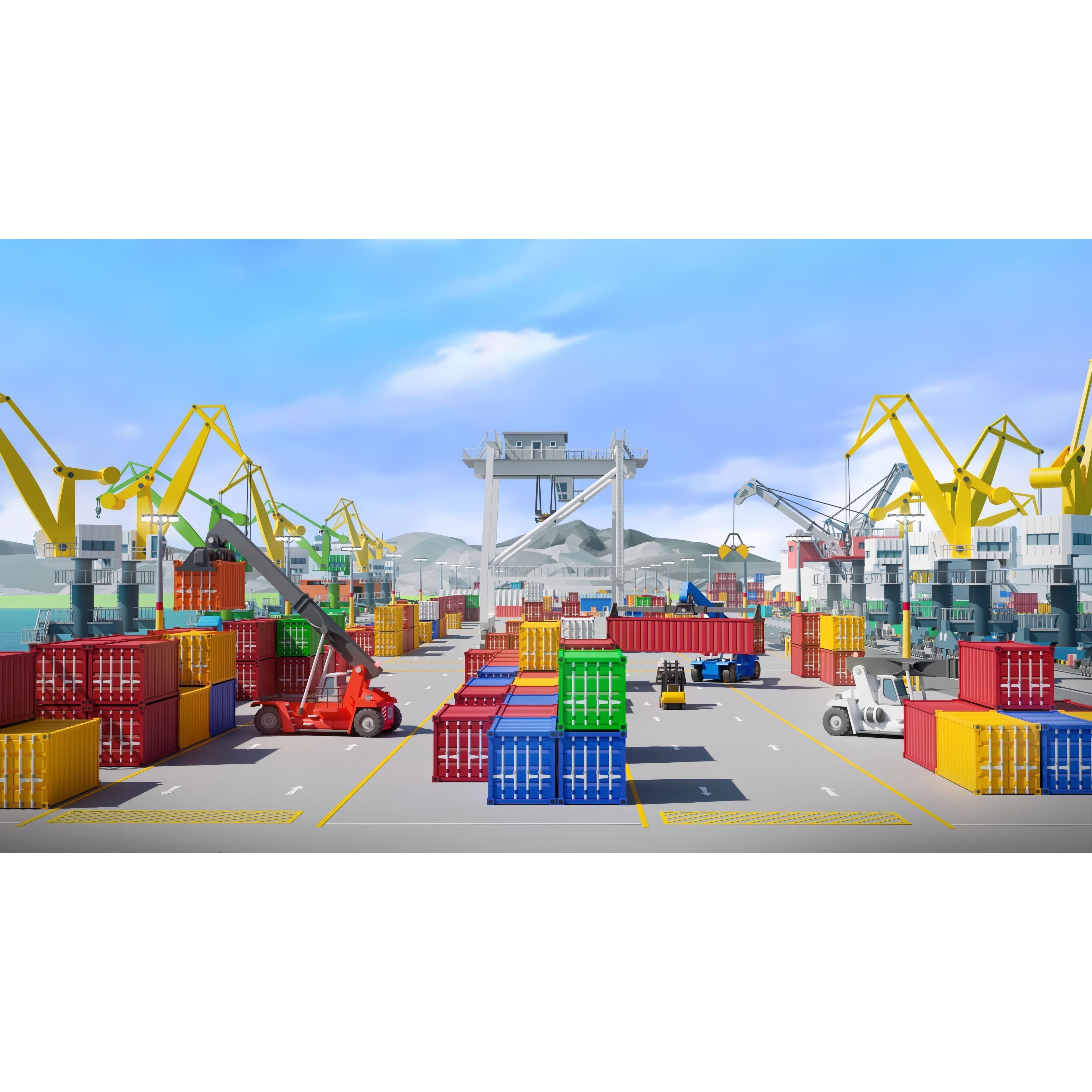 Heavy Machinery - Low-Poly Game-Ready 3D Model - View 16