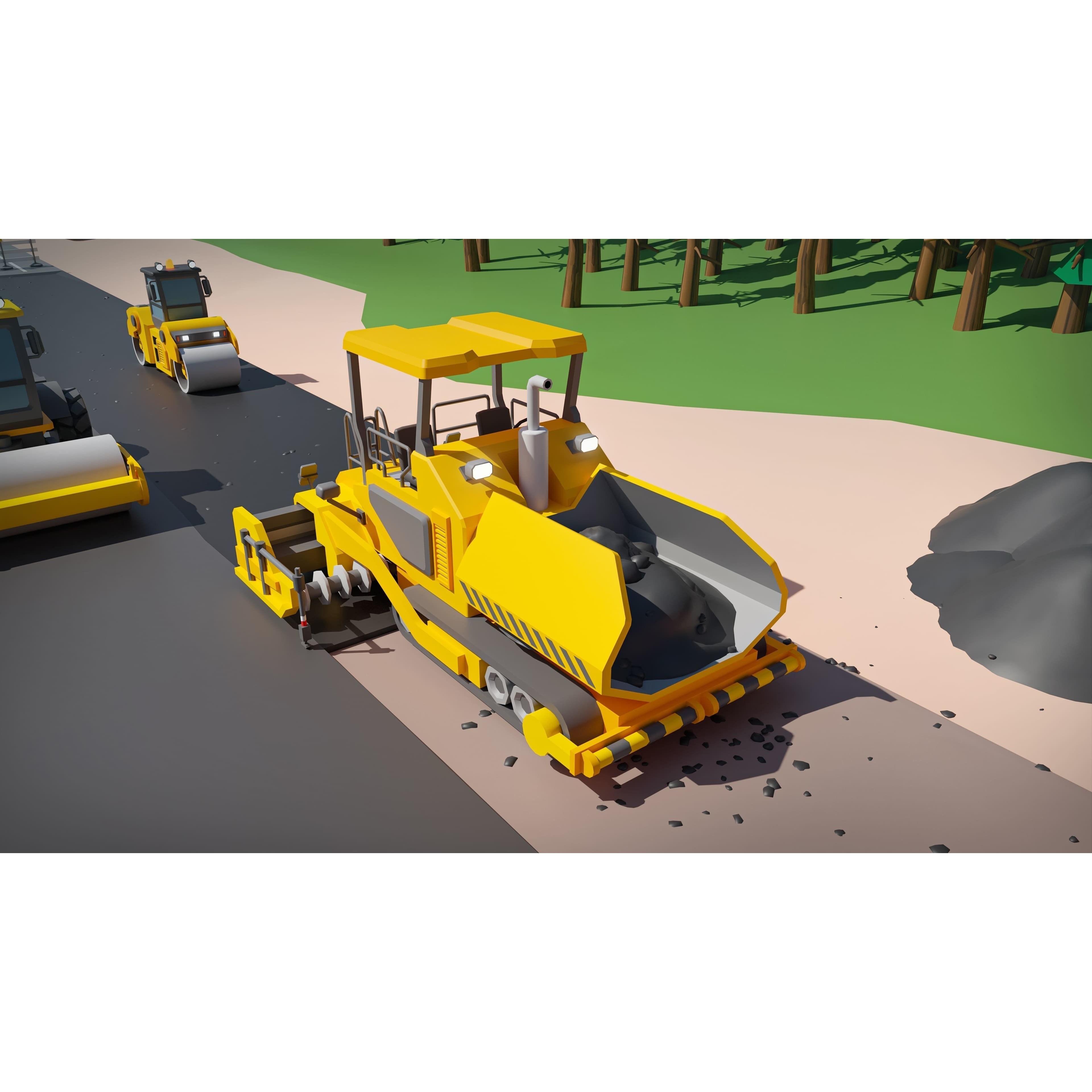 Heavy Machinery - Low-Poly Game-Ready 3D Model - View 34