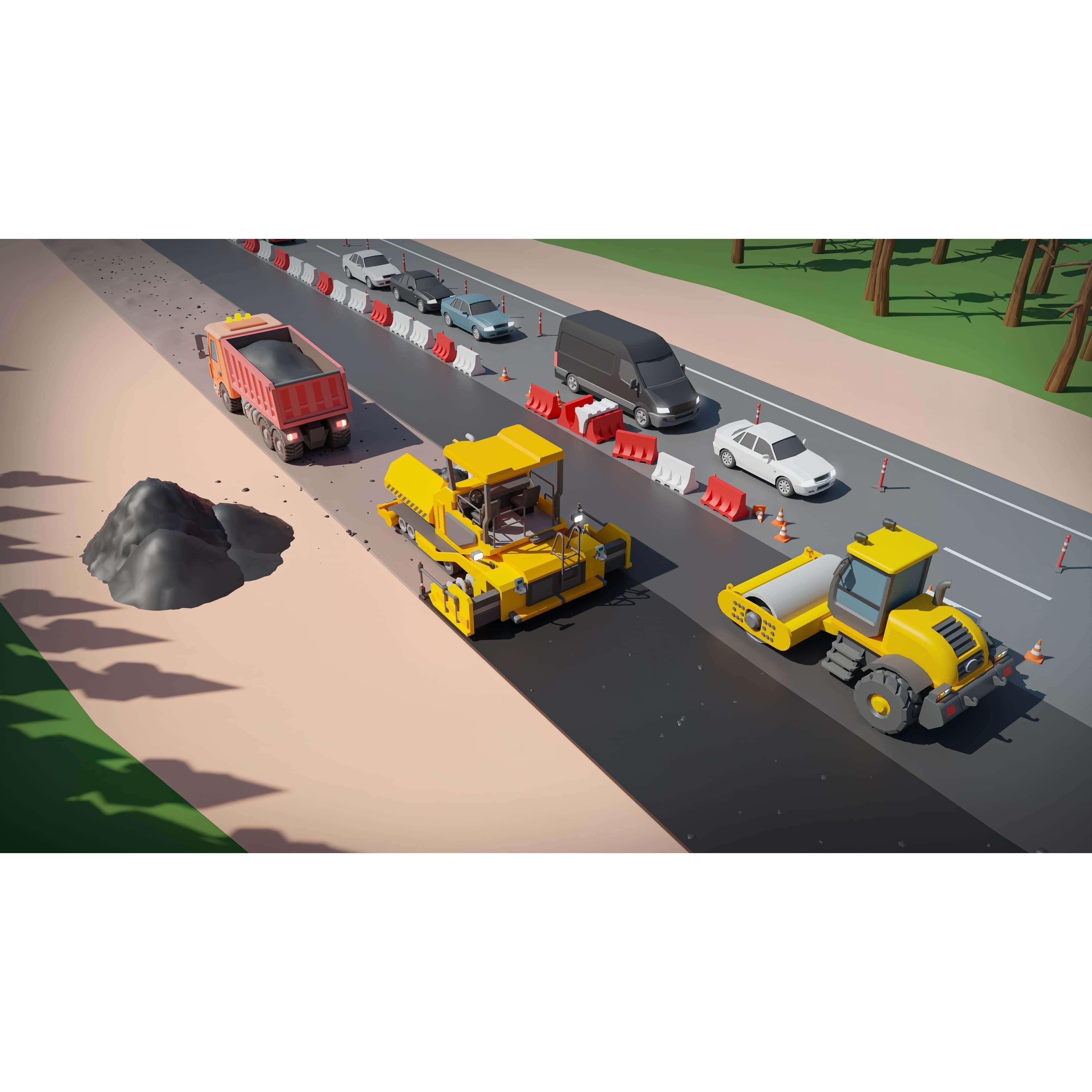 Heavy Machinery - Low-Poly Game-Ready 3D Model - View 35