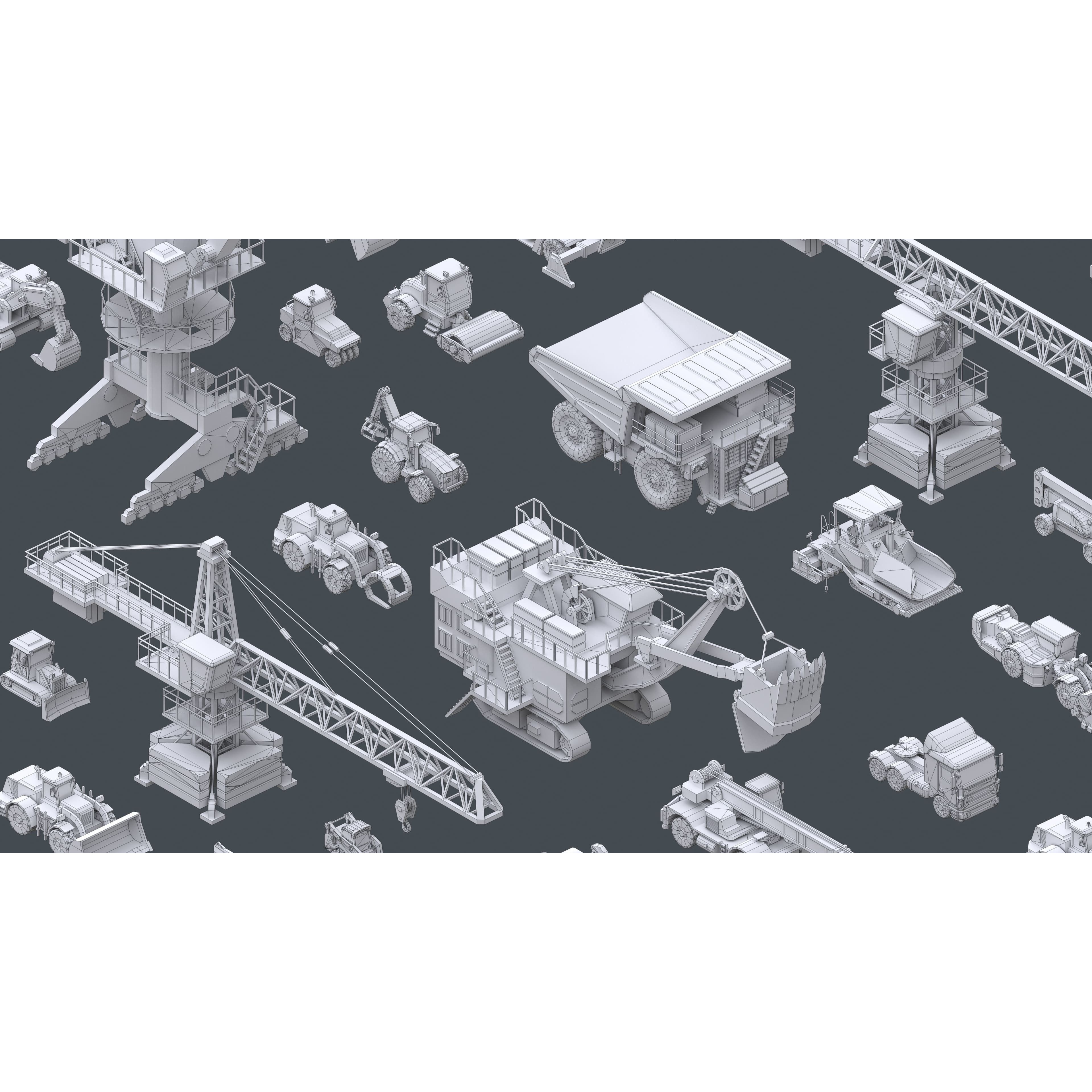 Heavy Machinery - Low-Poly Game-Ready 3D Model - View 36