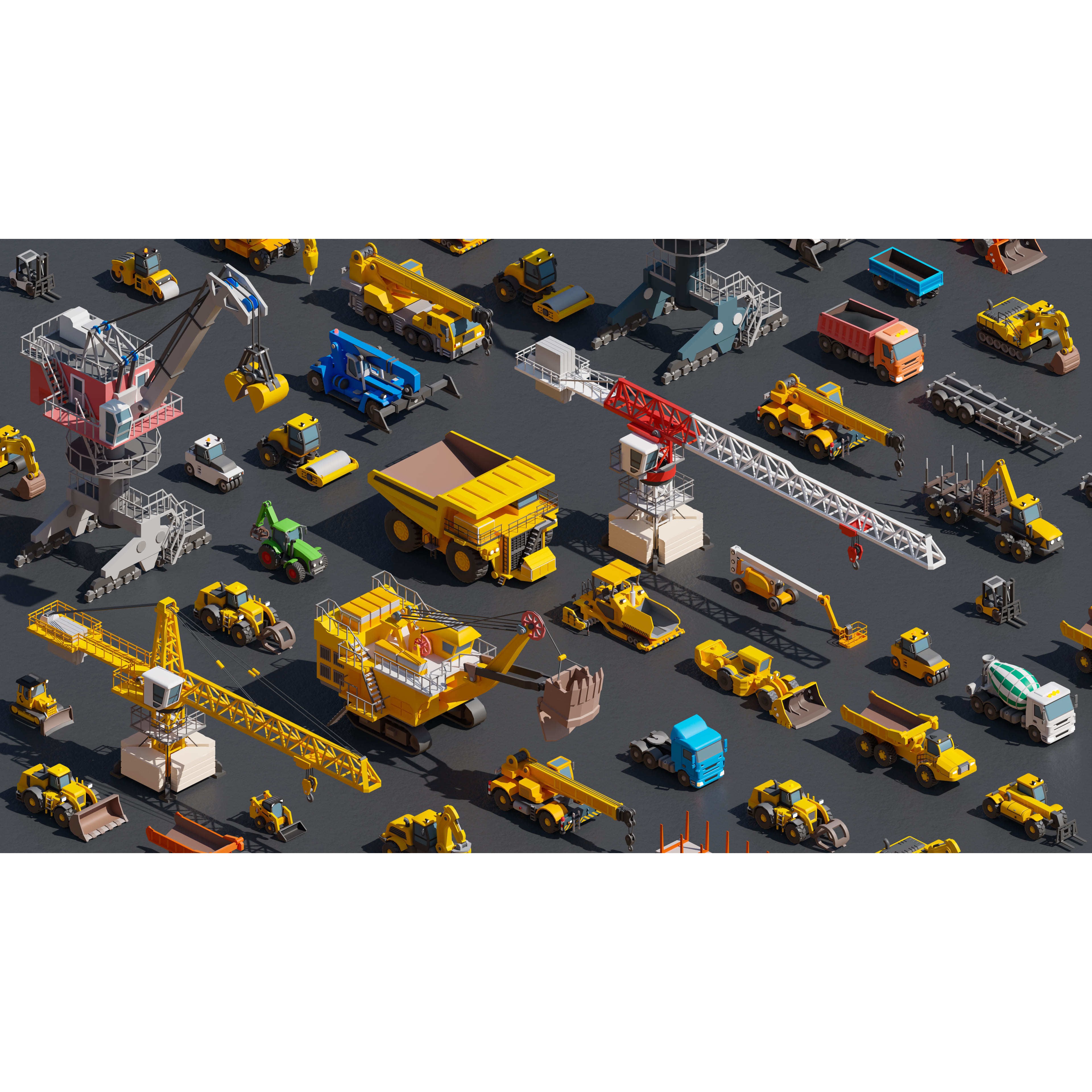 Heavy Machinery - Low-Poly Game-Ready 3D Model - View 4