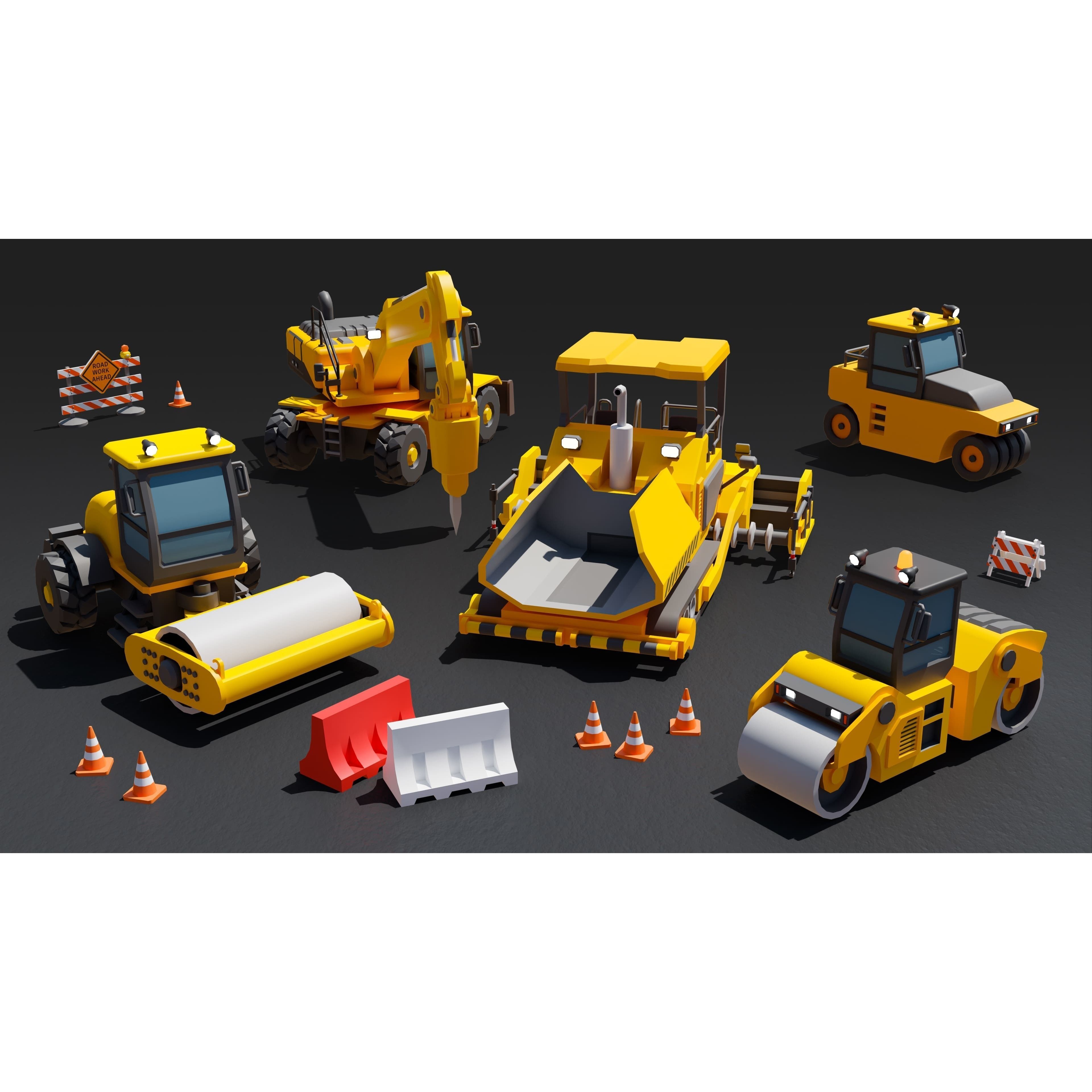 Heavy Machinery - Low-Poly Game-Ready 3D Model - View 5