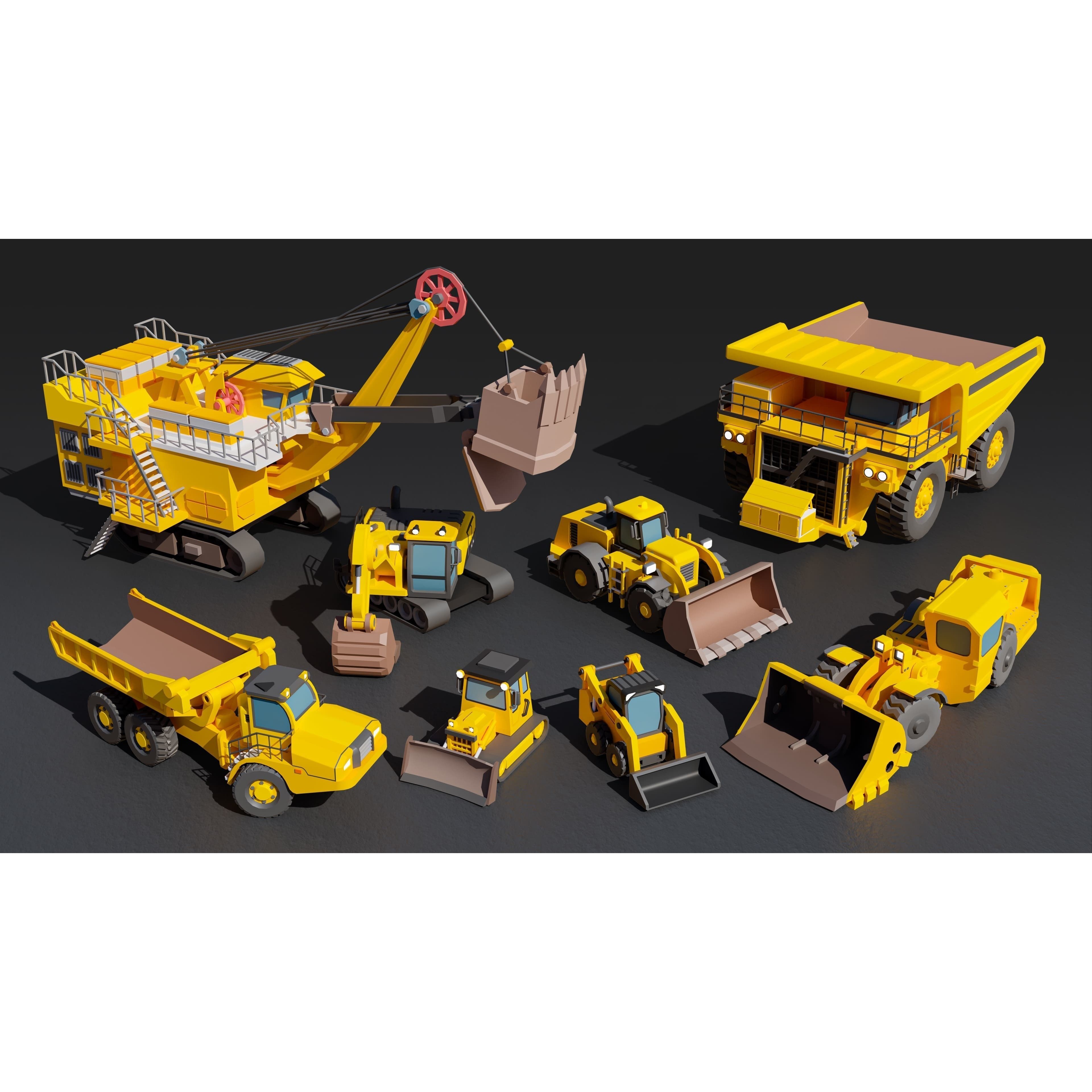 Heavy Machinery - Low-Poly Game-Ready 3D Model - View 7