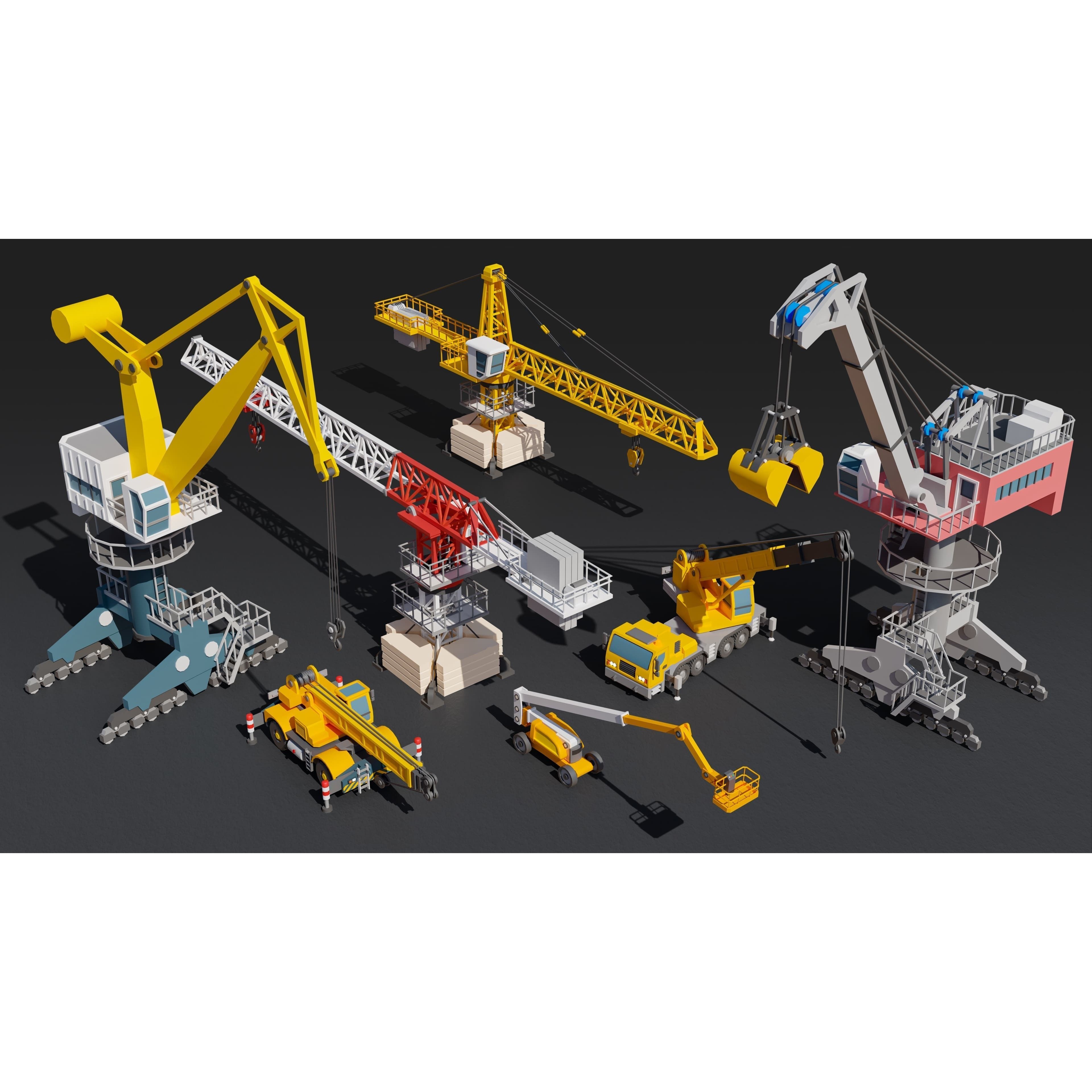 Heavy Machinery - Low-Poly Game-Ready 3D Model - View 9
