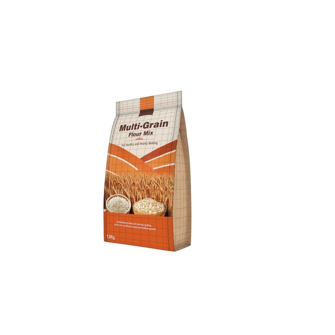 Multi-Grain Flour Mix 3D Model – Low Poly PBR Food Asset, FBX
