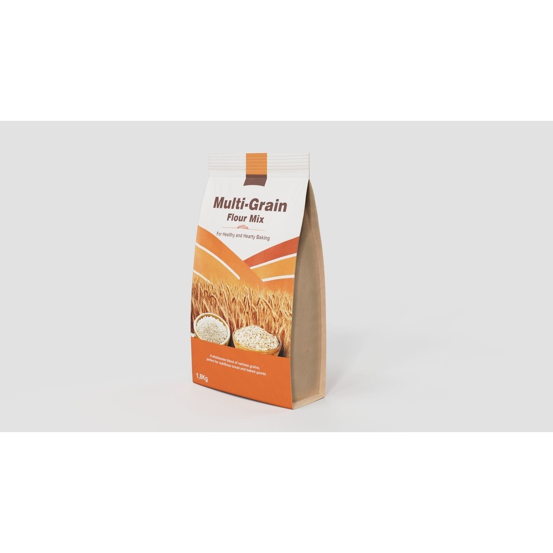 Multi-Grain Flour Mix 3D Model – Low Poly PBR Food Asset, FBX - View 3