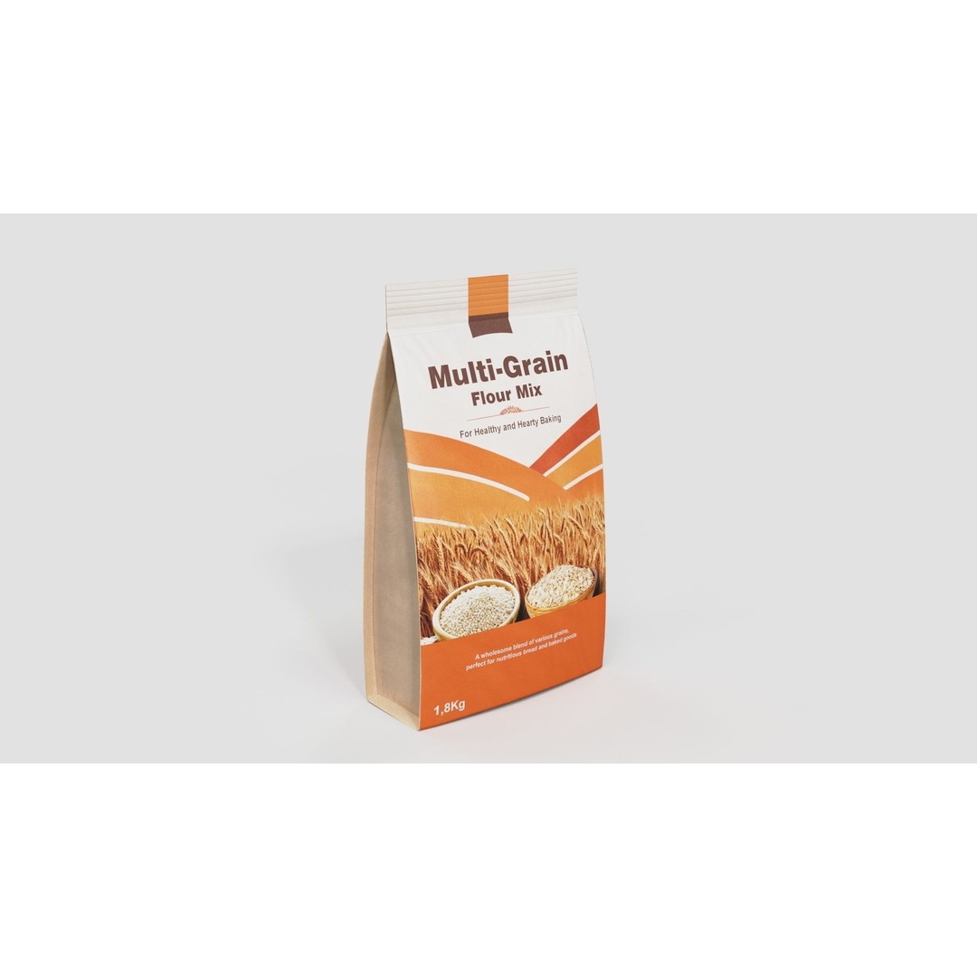 Multi-Grain Flour Mix 3D Model – Low Poly PBR Food Asset, FBX - View 4