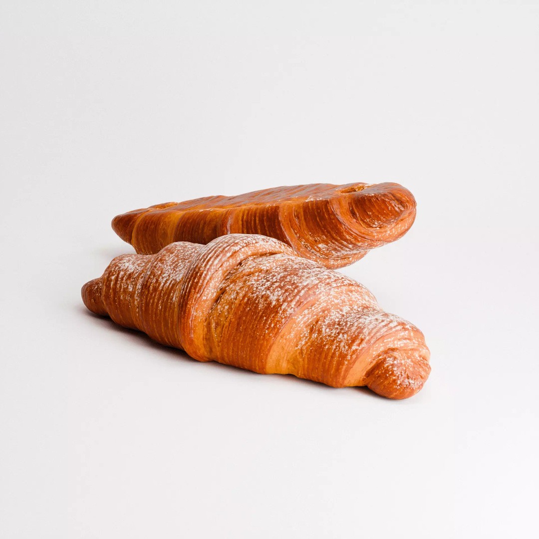 Vanilla Croissant 3D Model – Low Poly PBR Asset, FBX, OBJ, Blender - View 5