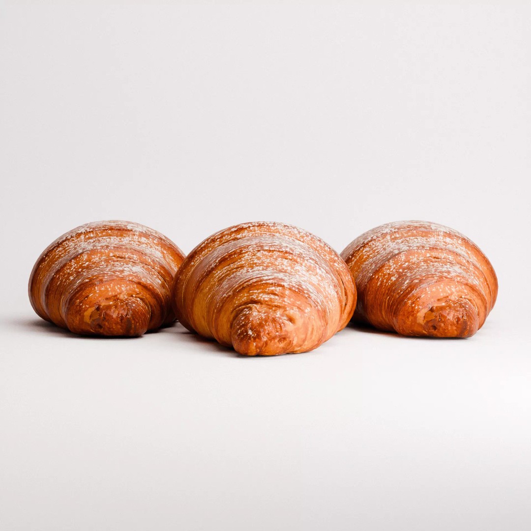 Vanilla Croissant 3D Model – Low Poly PBR Asset, FBX, OBJ, Blender - View 7