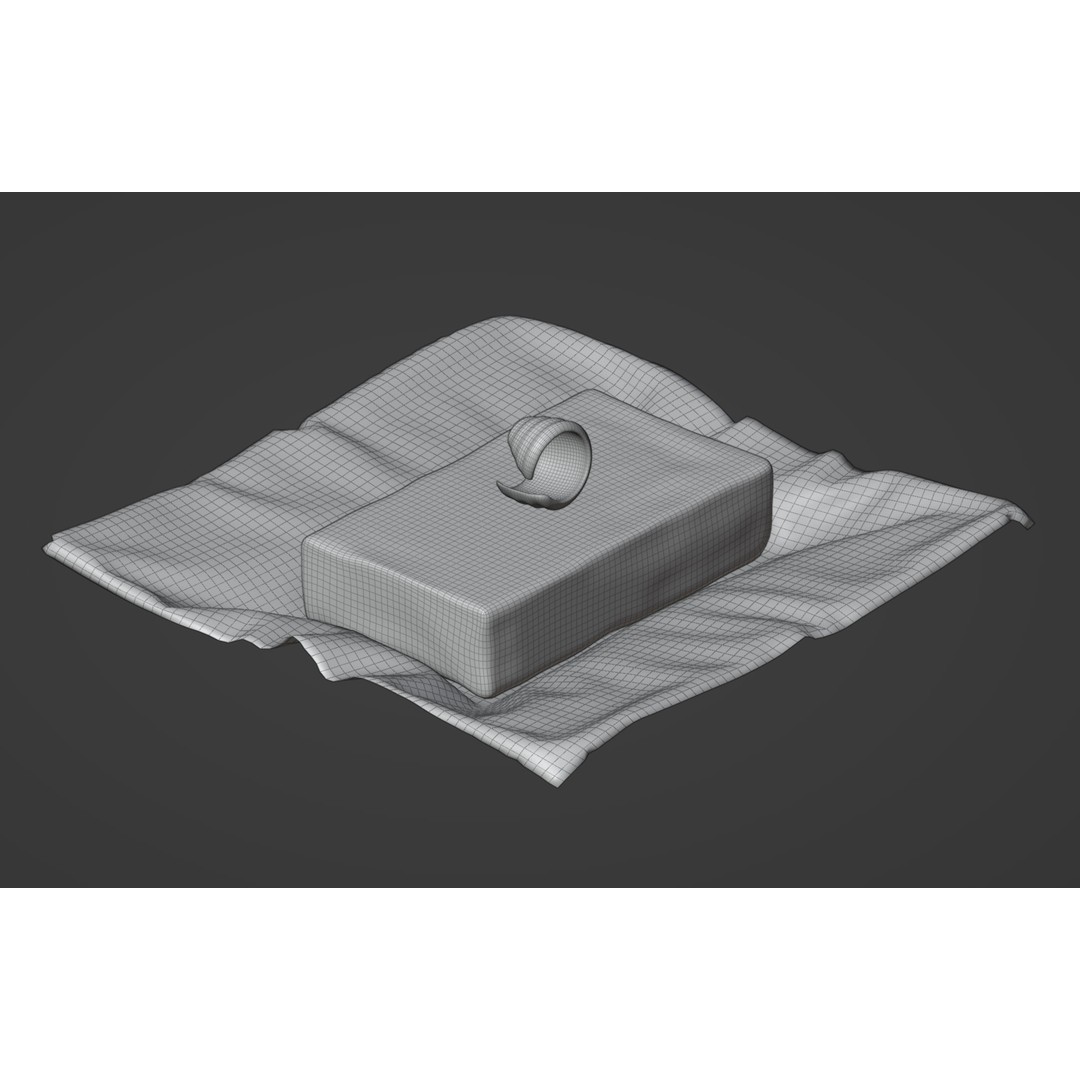 Butter Block 3D Model – Low Poly Food Asset, PBR Textures, FBX - View 10