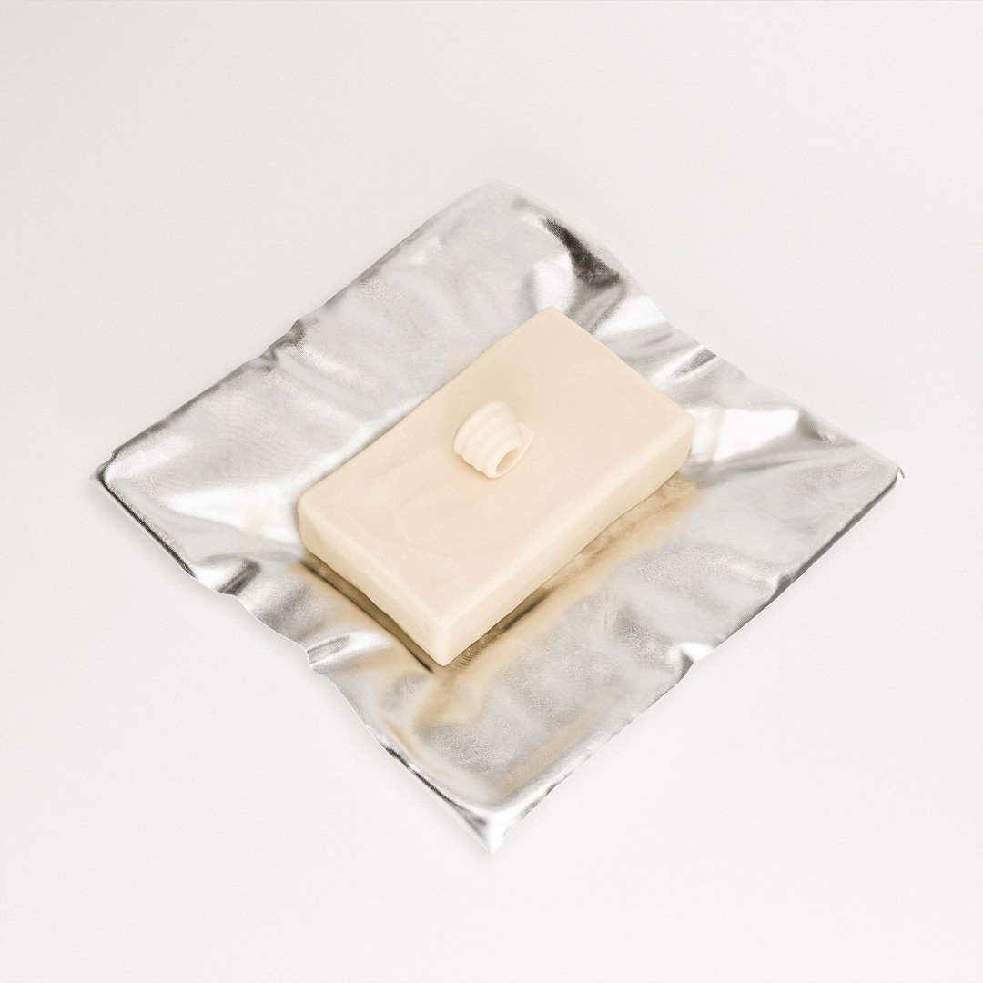 Butter Block 3D Model – Low Poly Food Asset, PBR Textures, FBX - View 5