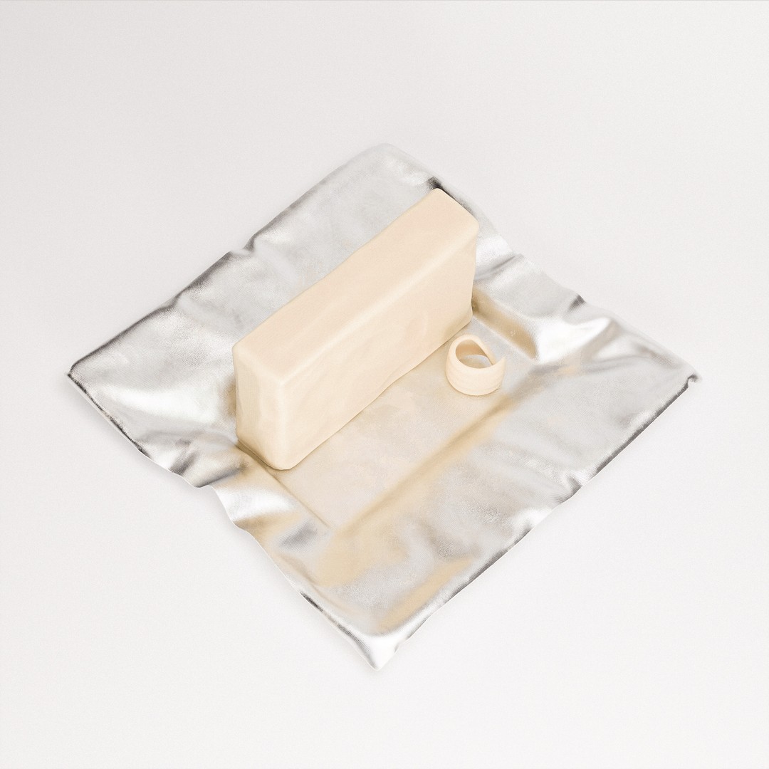 Butter Block 3D Model – Low Poly Food Asset, PBR Textures, FBX - View 6