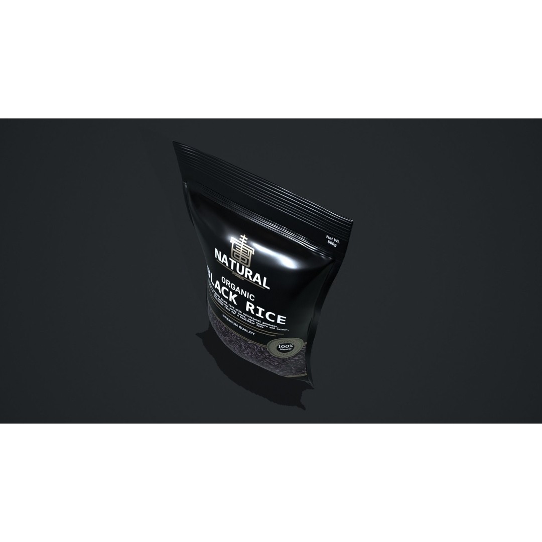 Black Rice 3D Model – Low Poly Game Asset, FBX, PBR Textures - View 7