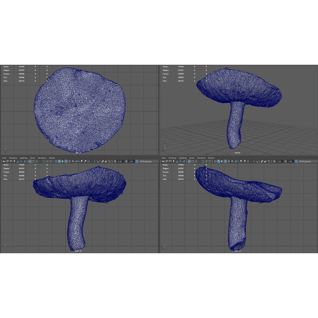 Mushroom 3D Model – Low Poly Nature Asset, PBR Textures, FBX - View 19