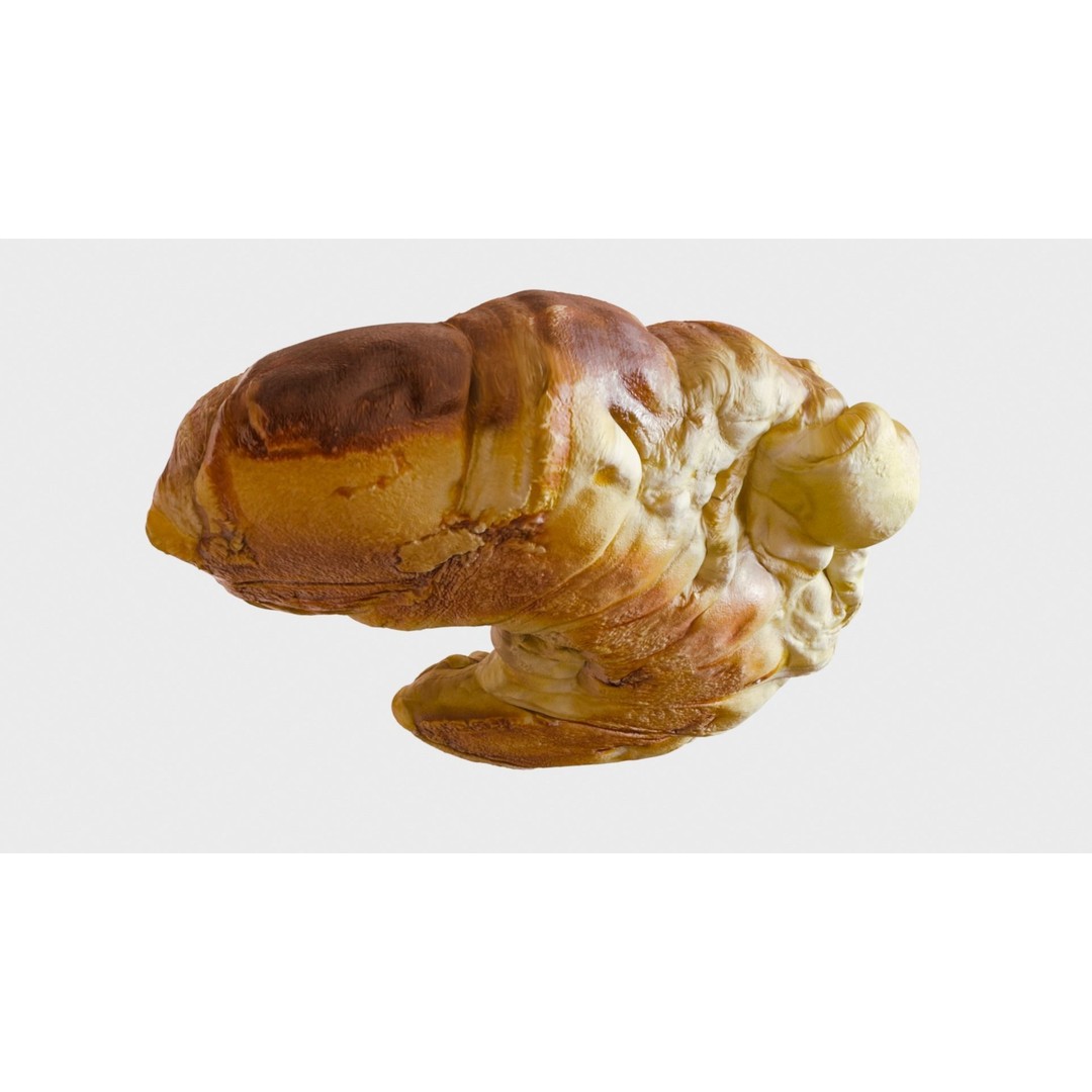 Delicious Croissant 3D Model – Realistic PBR Bakery Asset, FBX - View 11