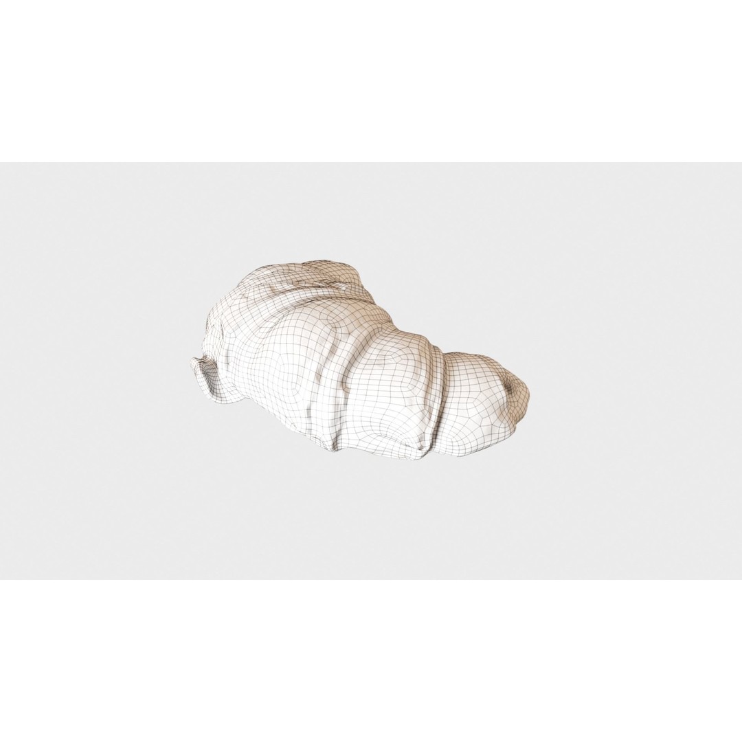 Delicious Croissant 3D Model – Realistic PBR Bakery Asset, FBX - View 15