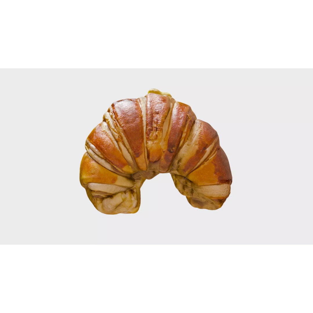Delicious Croissant 3D Model – Realistic PBR Bakery Asset, FBX - View 2