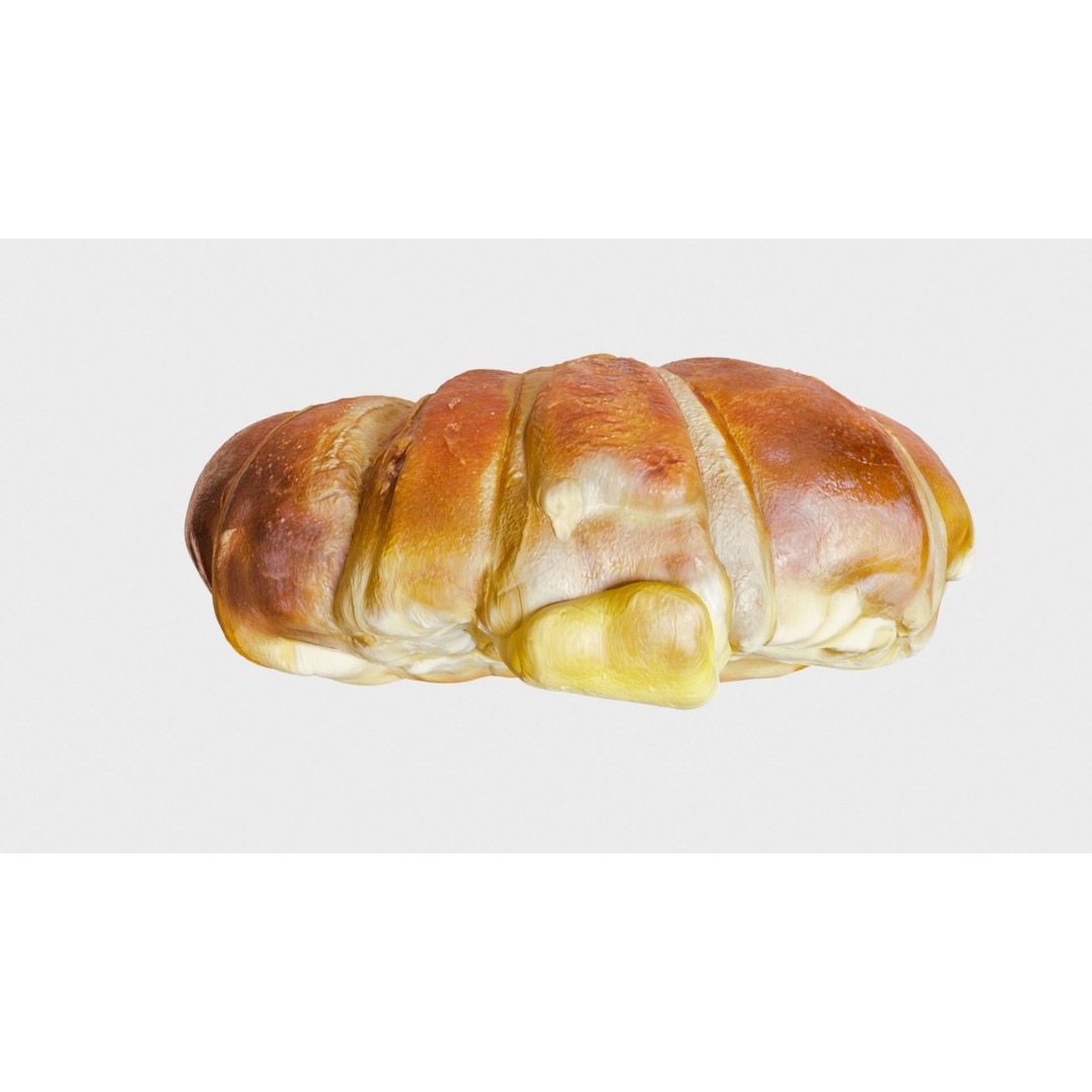 Delicious Croissant 3D Model – Realistic PBR Bakery Asset, FBX - View 5