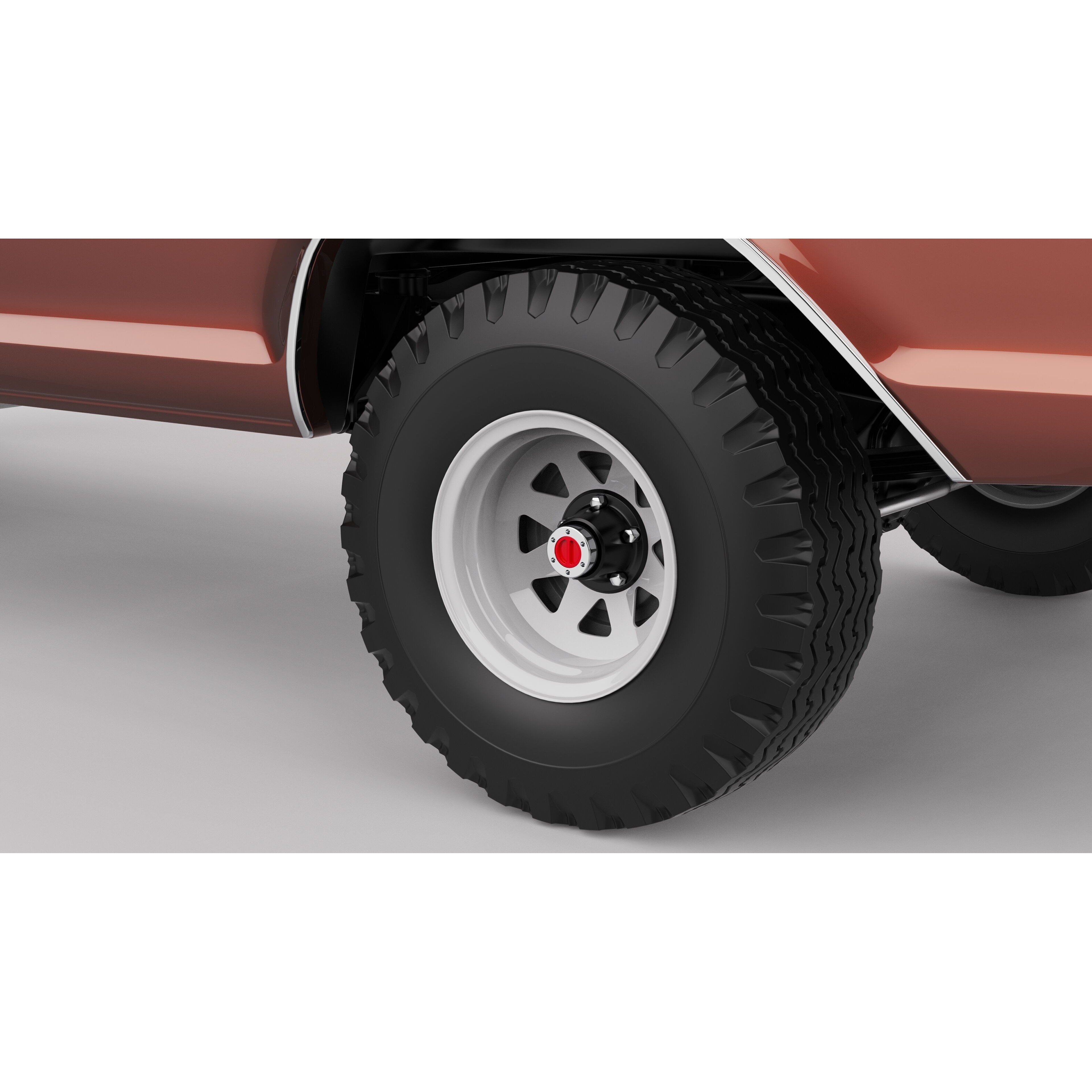 Pickup F250 Super Cab 1973-1978 - Game-Ready 3D Model - View 20