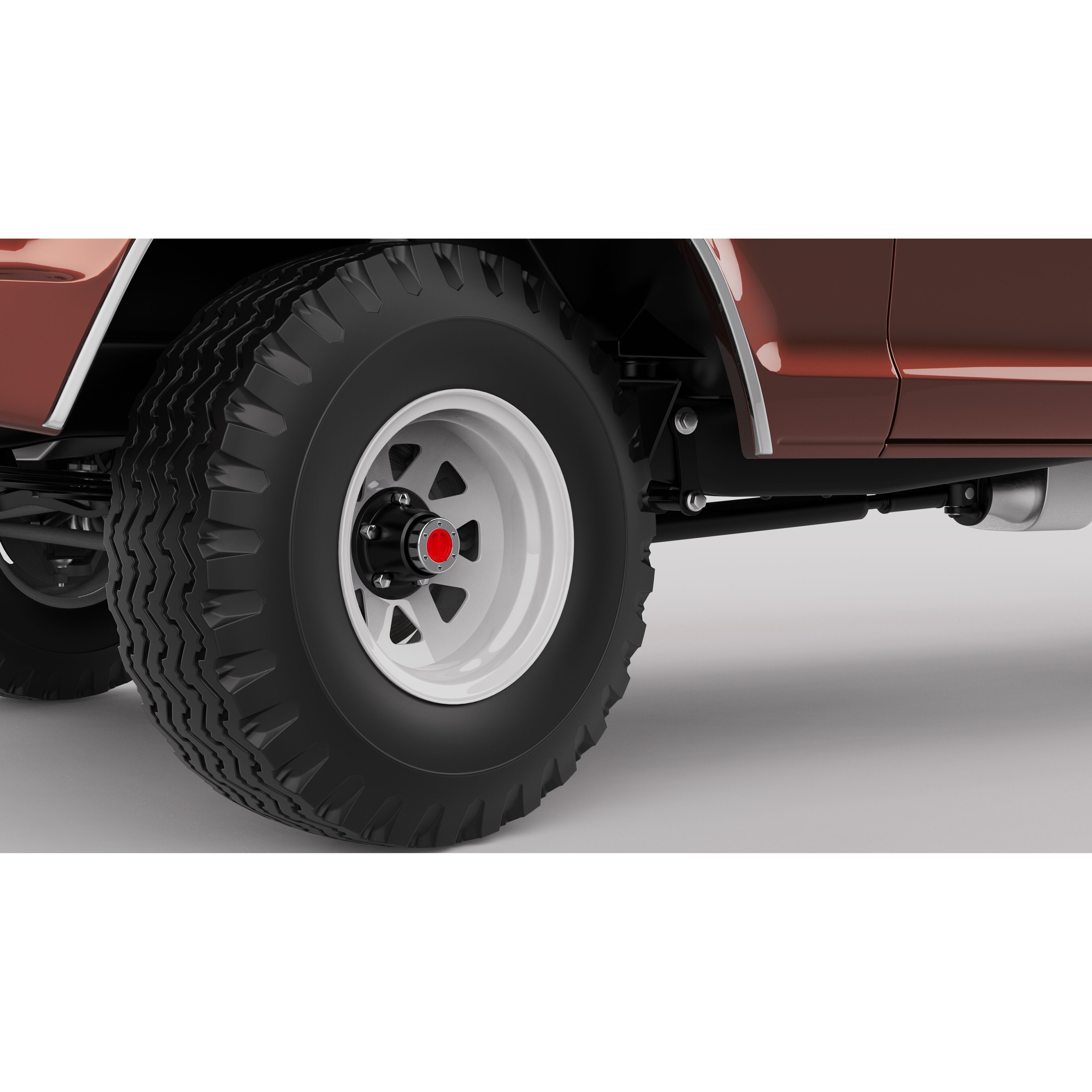 Pickup F250 Super Cab 1973-1978 - Game-Ready 3D Model - View 22