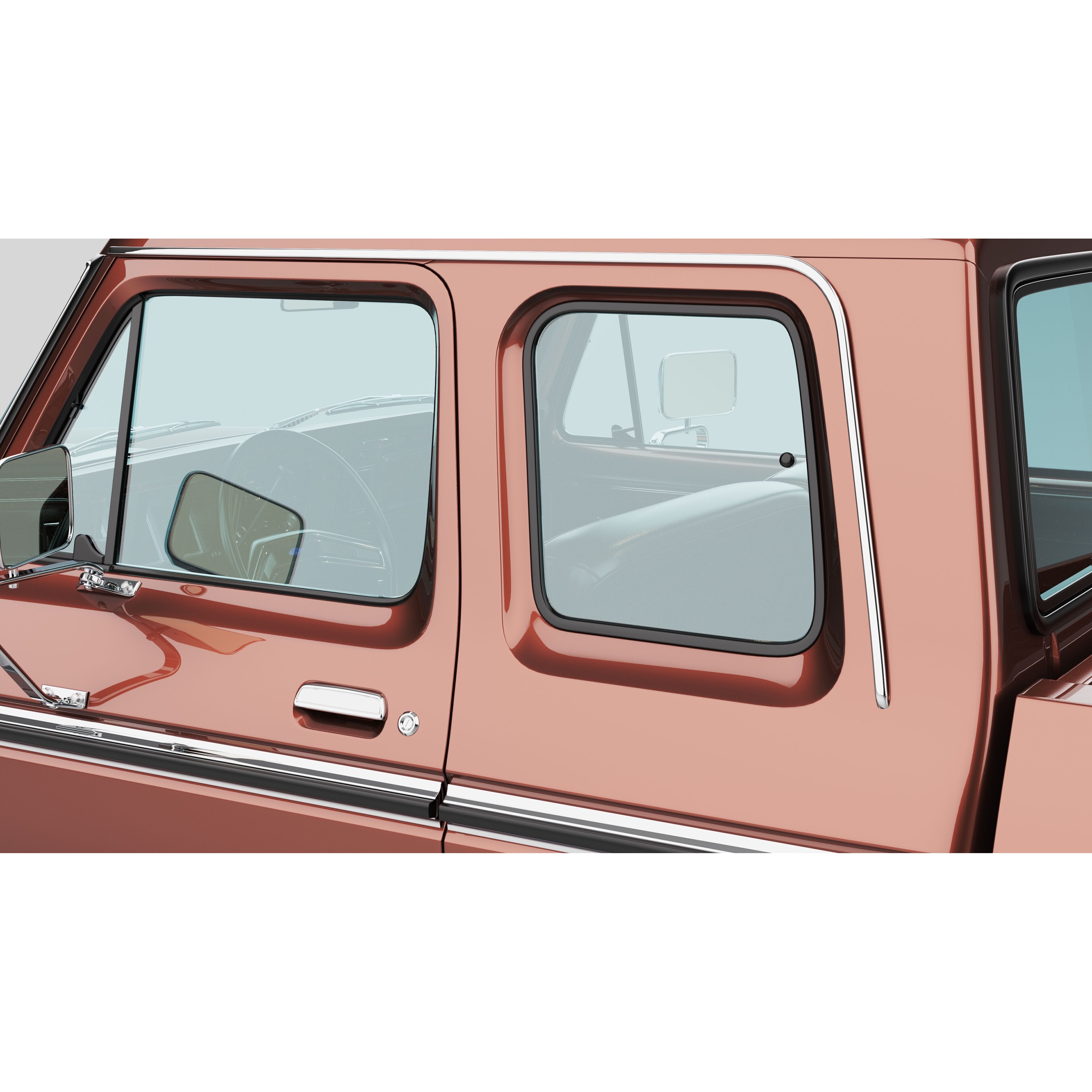 Pickup F250 Super Cab 1973-1978 - Game-Ready 3D Model - View 23