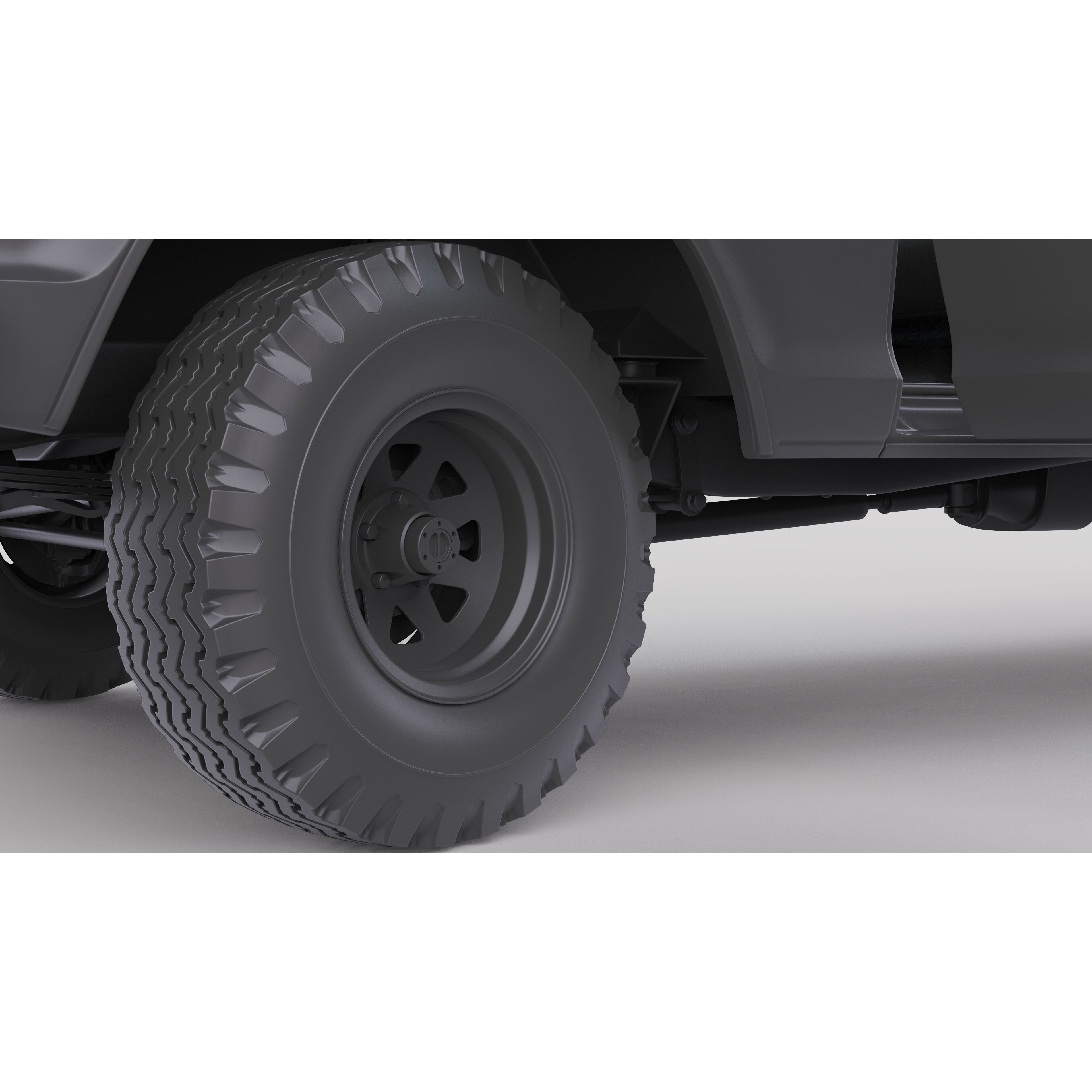 Pickup F250 Super Cab 1973-1978 - Game-Ready 3D Model - View 38