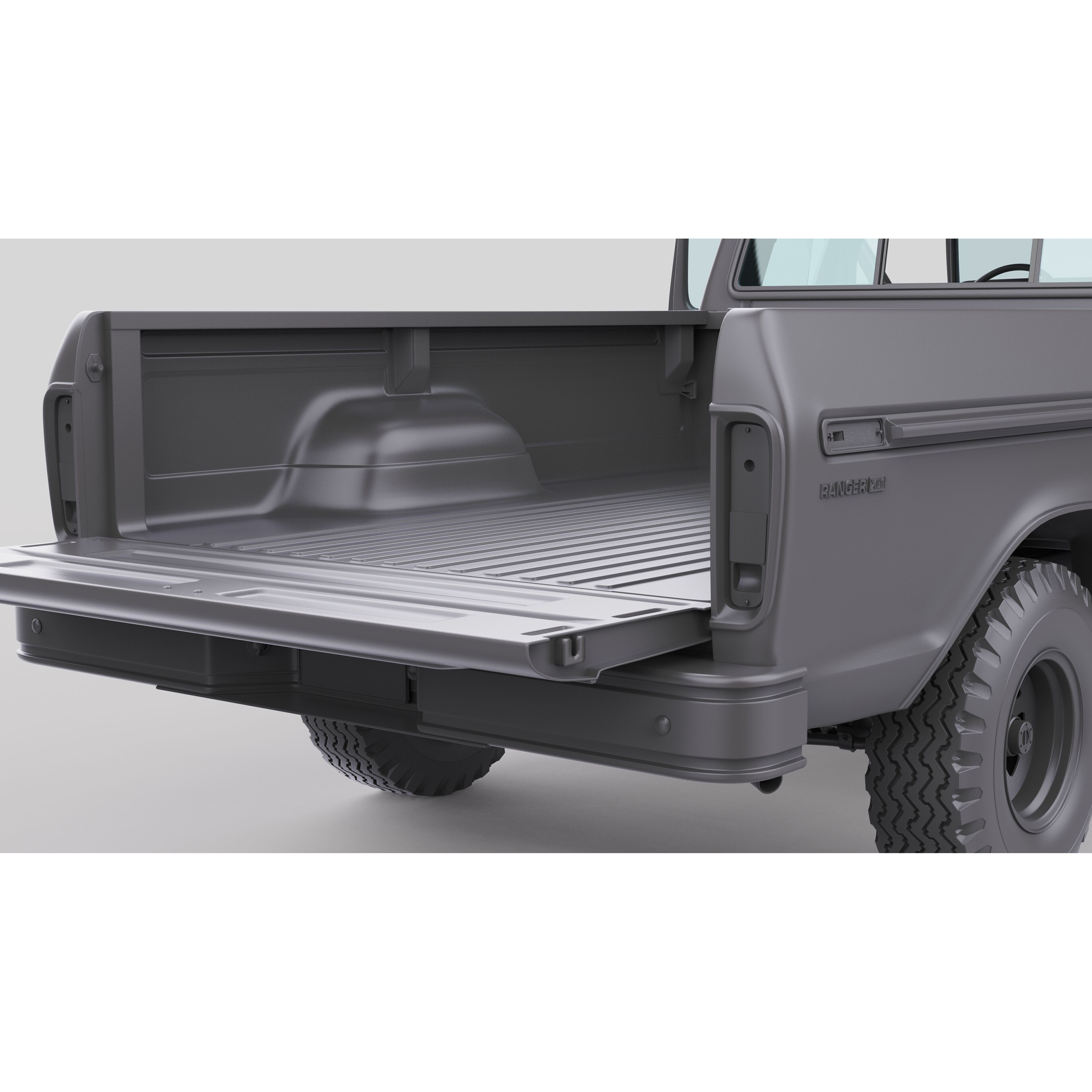 Pickup F250 Super Cab 1973-1978 - Game-Ready 3D Model - View 39