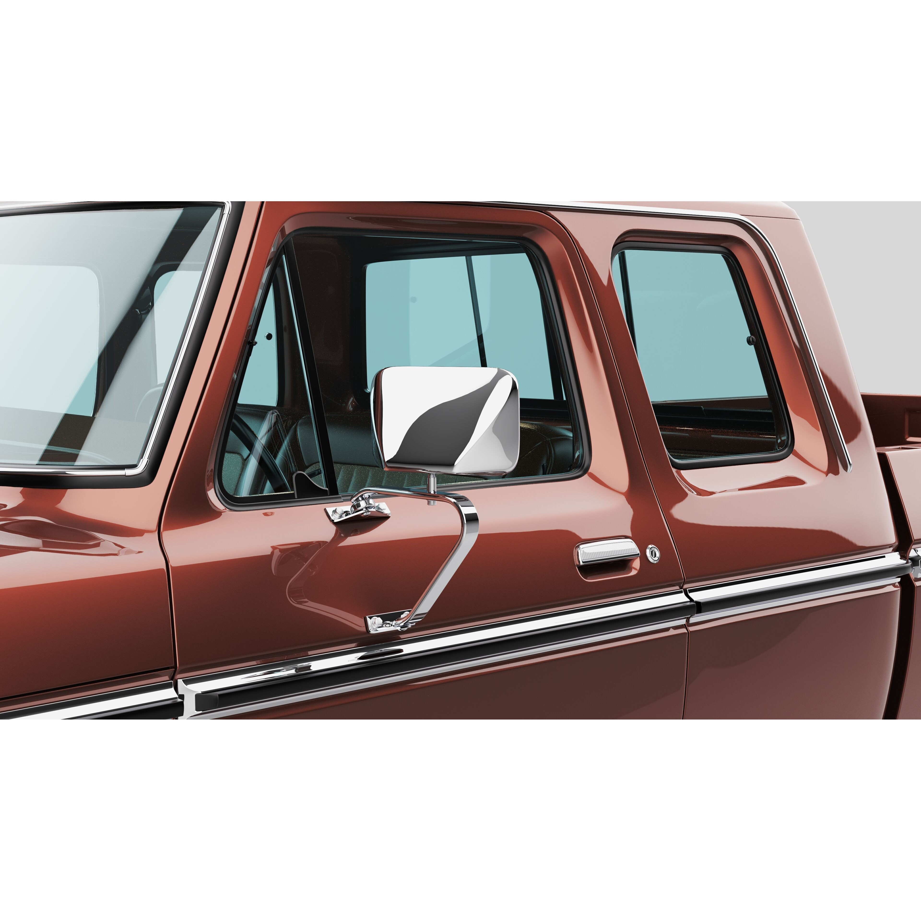 Pickup F250 Super Cab 1973-1978 - Game-Ready 3D Model - View 64