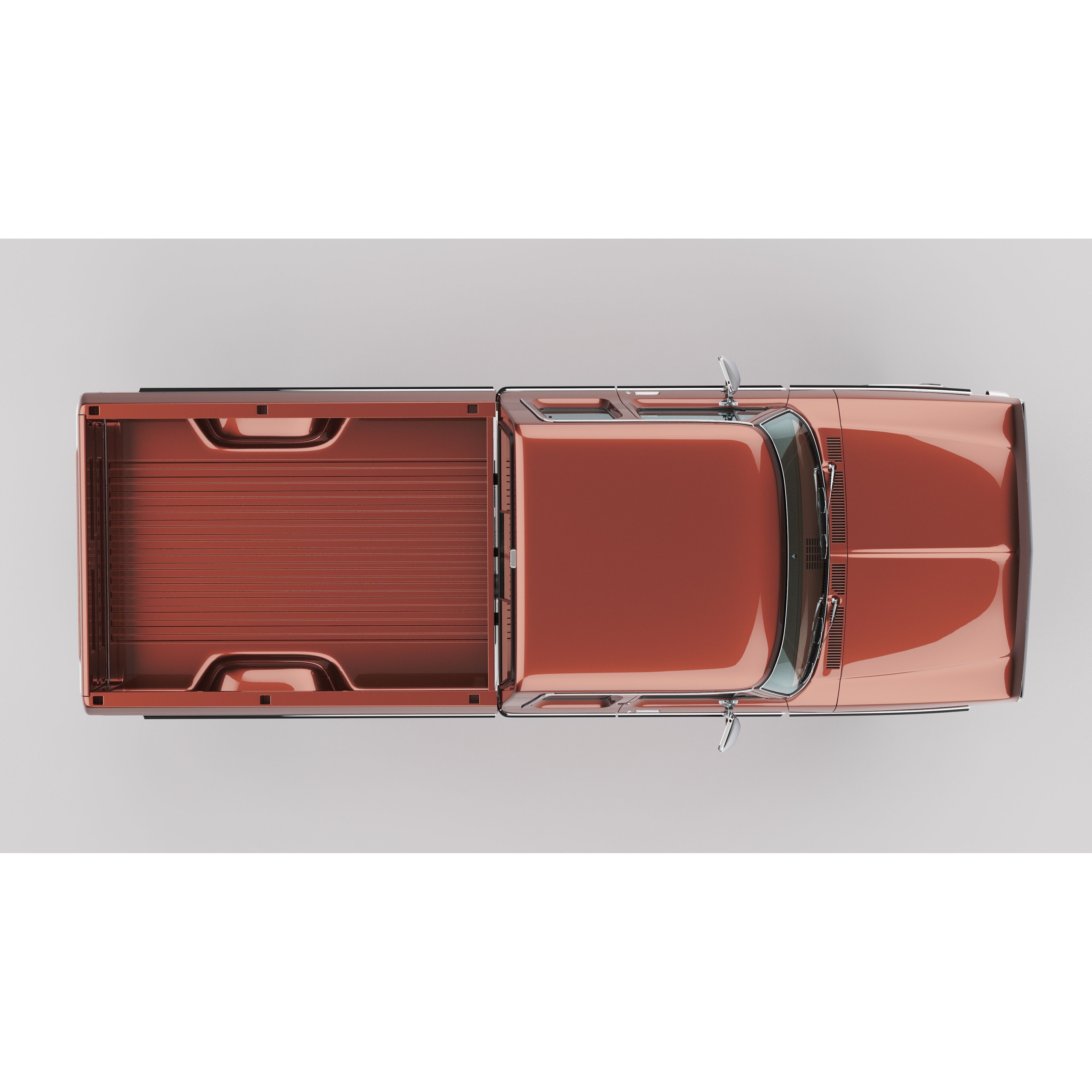 Pickup F250 Super Cab 1973-1978 - Game-Ready 3D Model - View 67