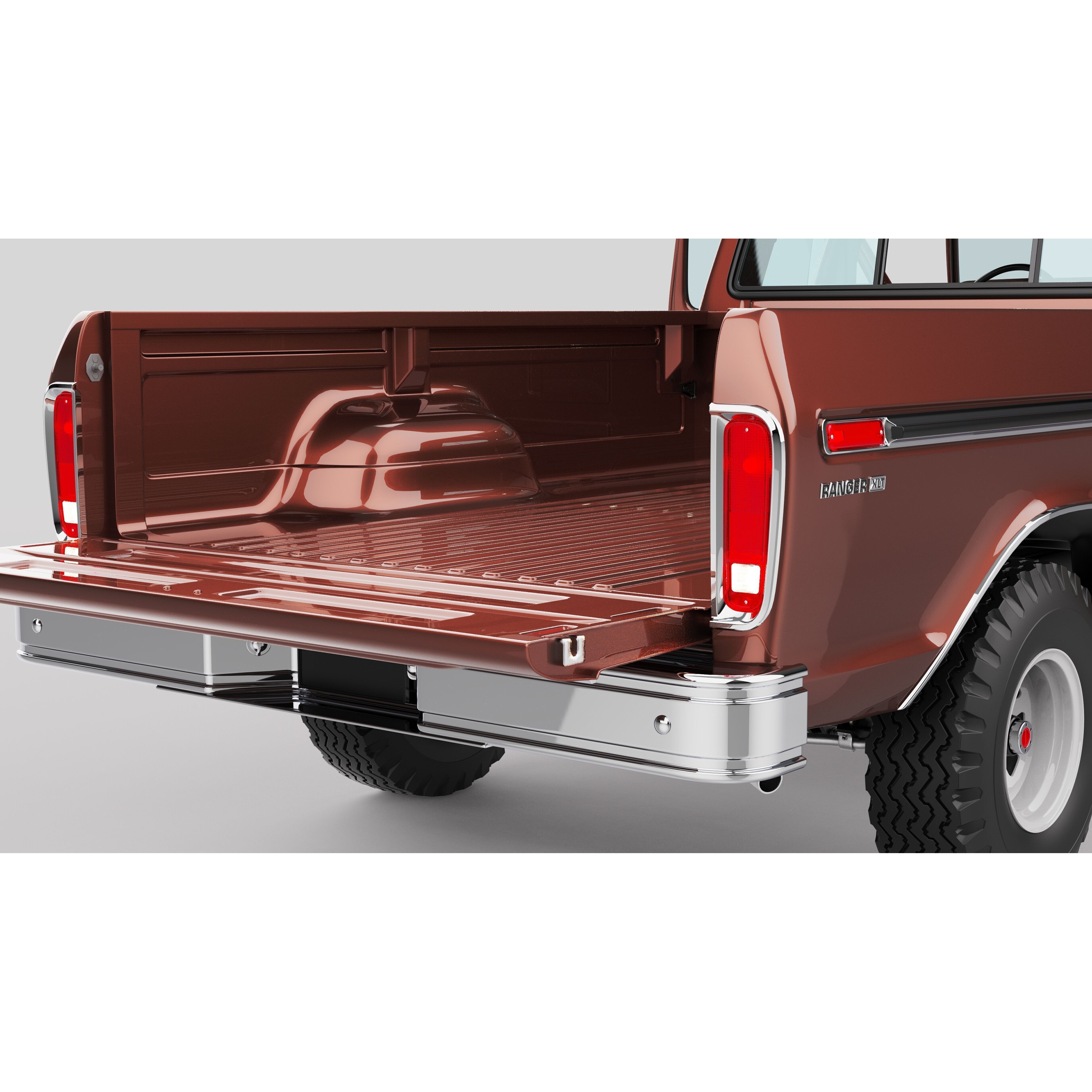Pickup F250 Super Cab 1973-1978 - Game-Ready 3D Model - View 71