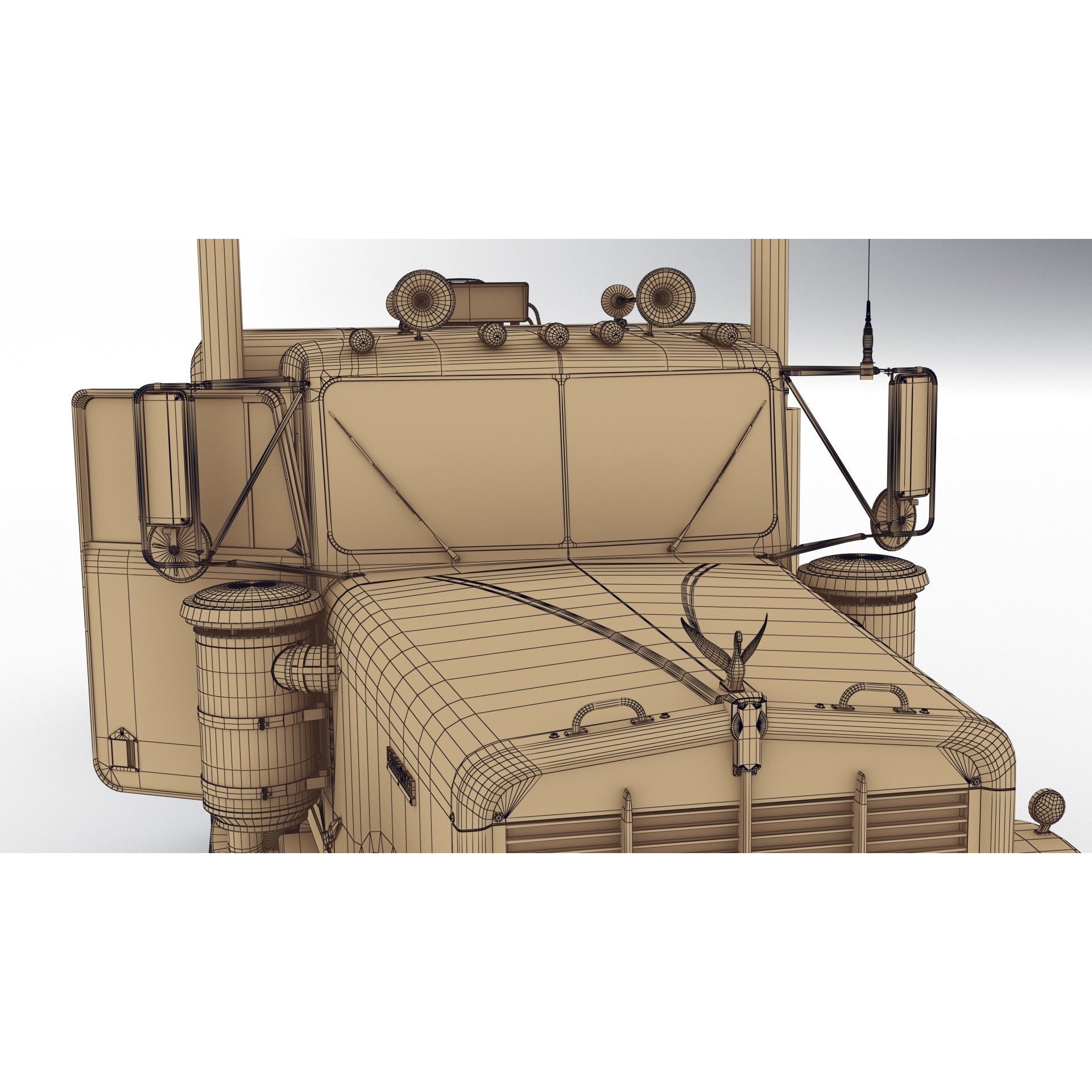 Kenworth W900A - Low-Poly Game-Ready 3D Model