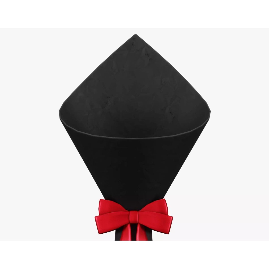 Valentines Wine Bottle 3D Model – Low Poly Gift Prop with Bouquet - View 17