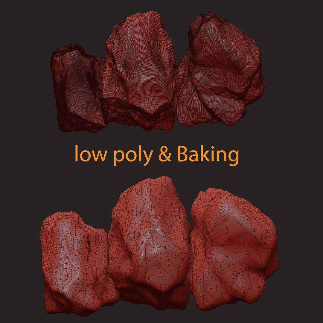 Mossy Garden 3D Model – Low Poly Asset Collection, PBR Textures - View 3