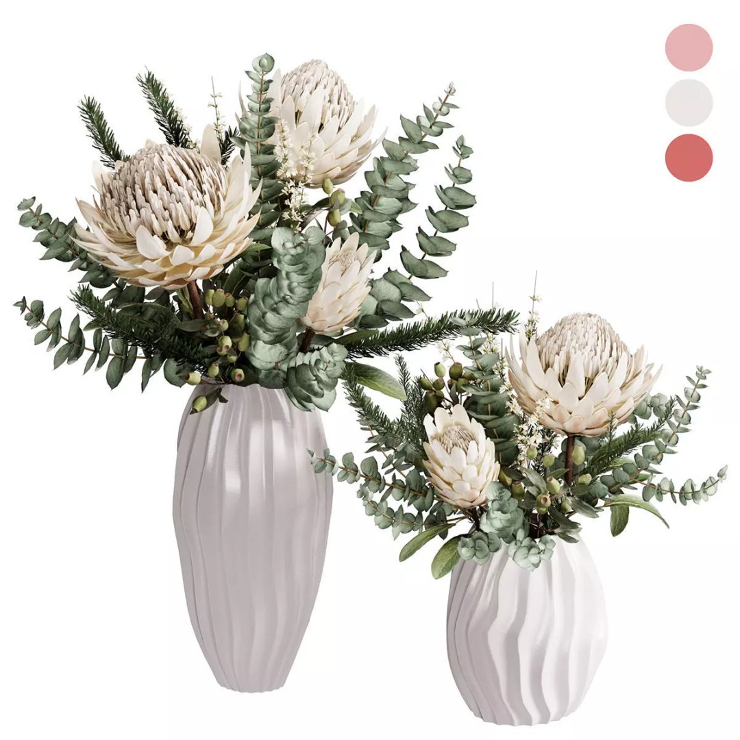 Flower In Vase 3D Model – High Poly Indoor Decor, FBX & OBJ Formats - View 2
