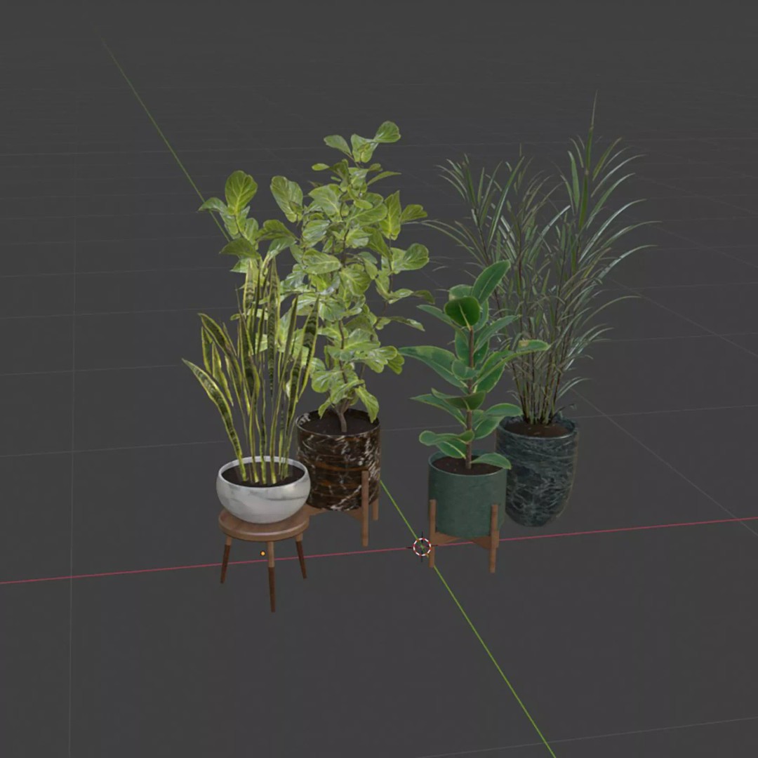Realistic Indoor Plant Models 3D Model – High Poly Collection for Archviz