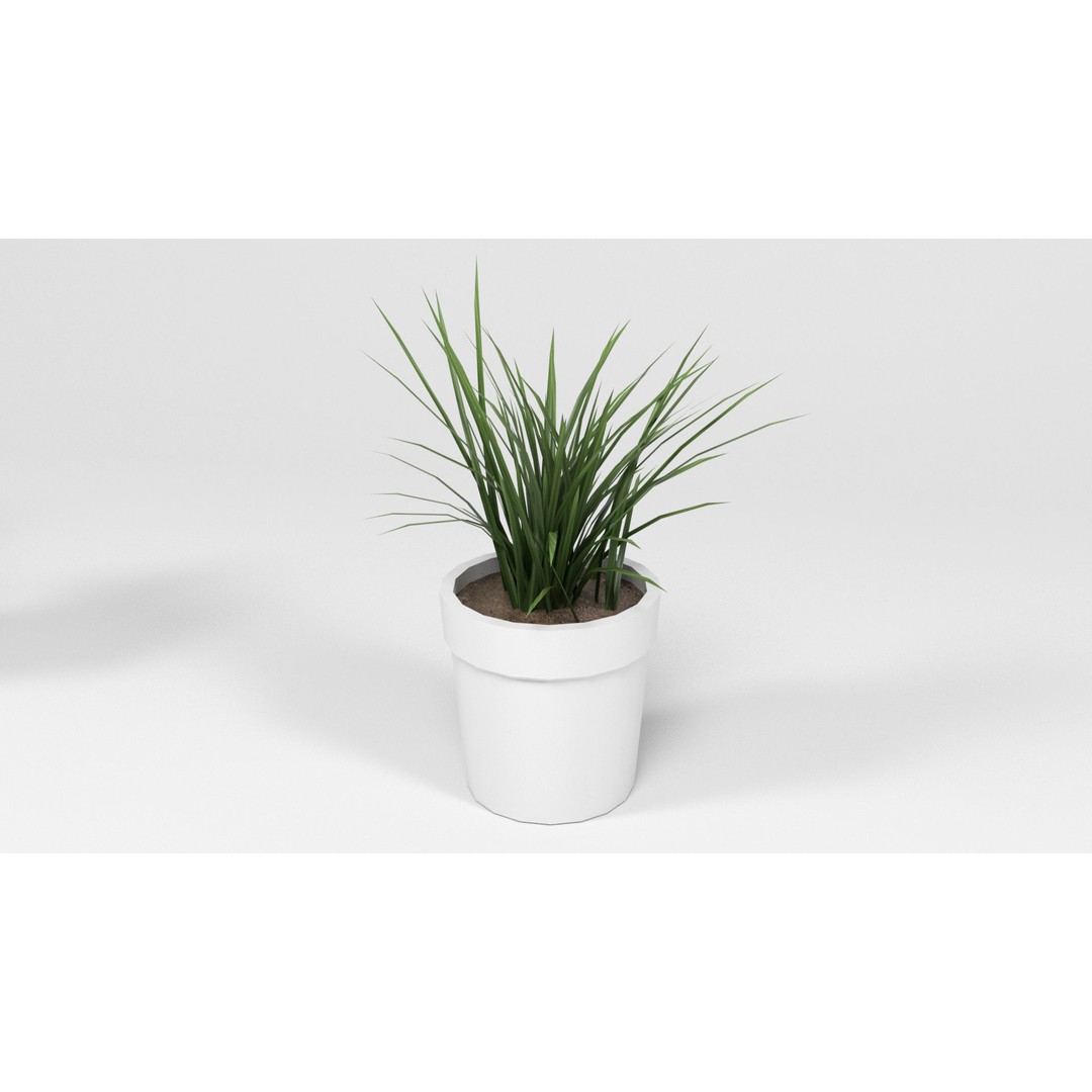 Plants 3D Model – Low Poly Pot Plant Pack, FBX & OBJ Formats - View 9