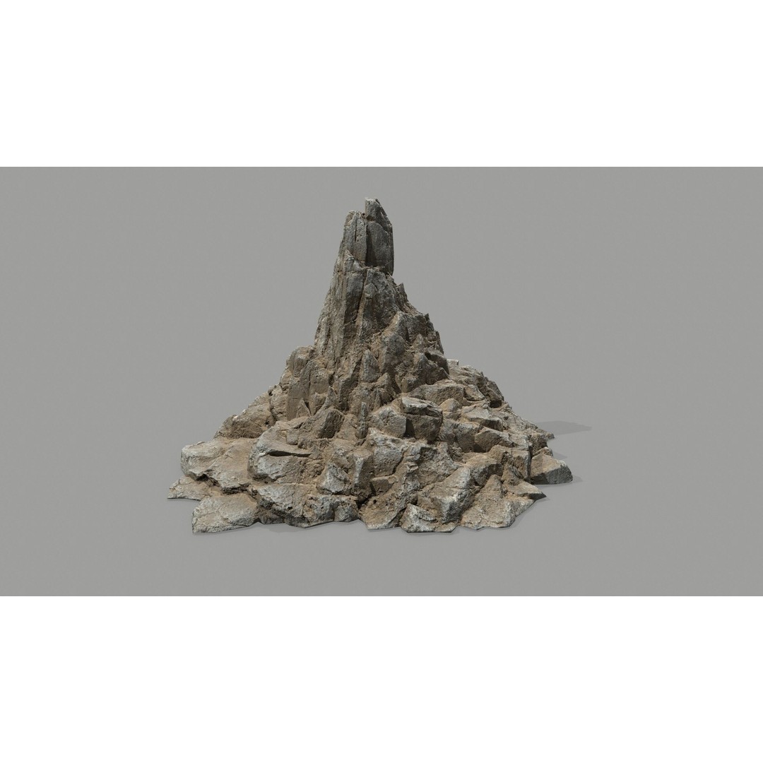 Desert Rocks 3D Model – Low Poly Game Asset, FBX, OBJ, Blender - View 10