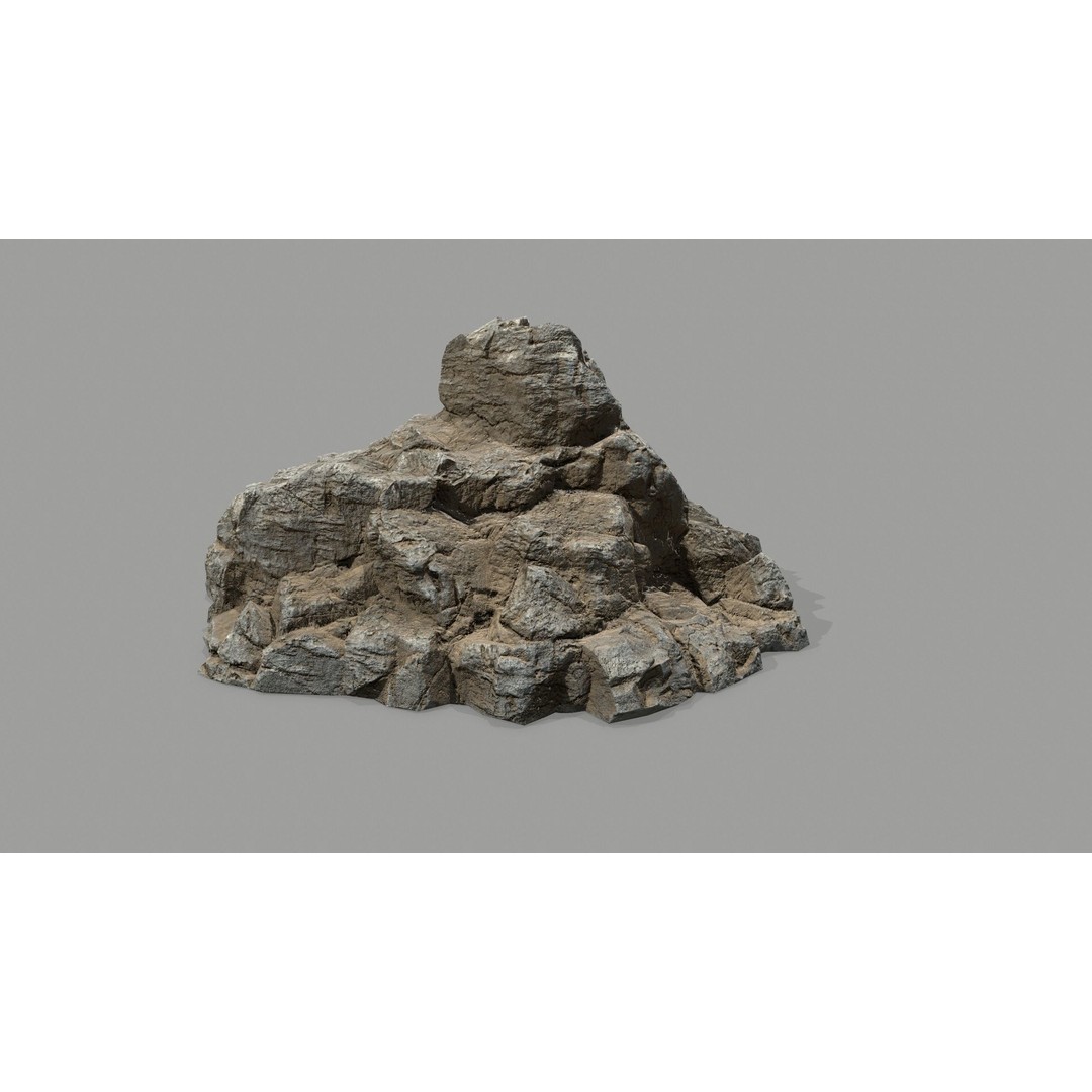 Desert Rocks 3D Model – Low Poly Game Asset, FBX, OBJ, Blender - View 13