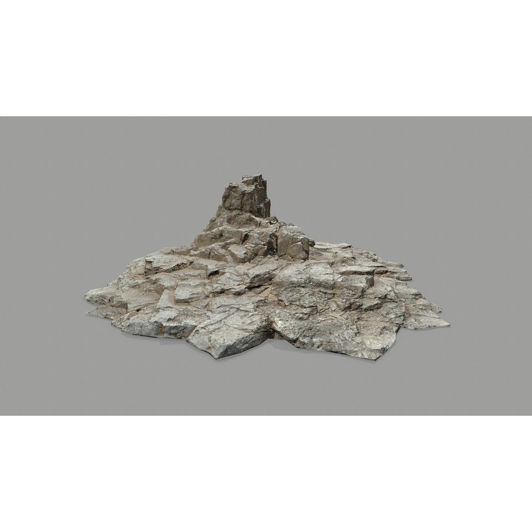 Desert Rocks 3D Model – Low Poly Game Asset, FBX, OBJ, Blender - View 15