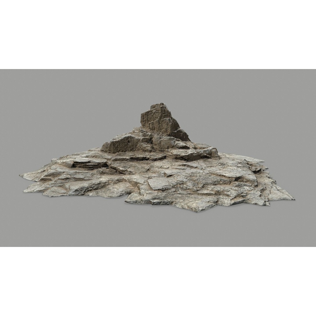 Desert Rocks 3D Model – Low Poly Game Asset, FBX, OBJ, Blender - View 16
