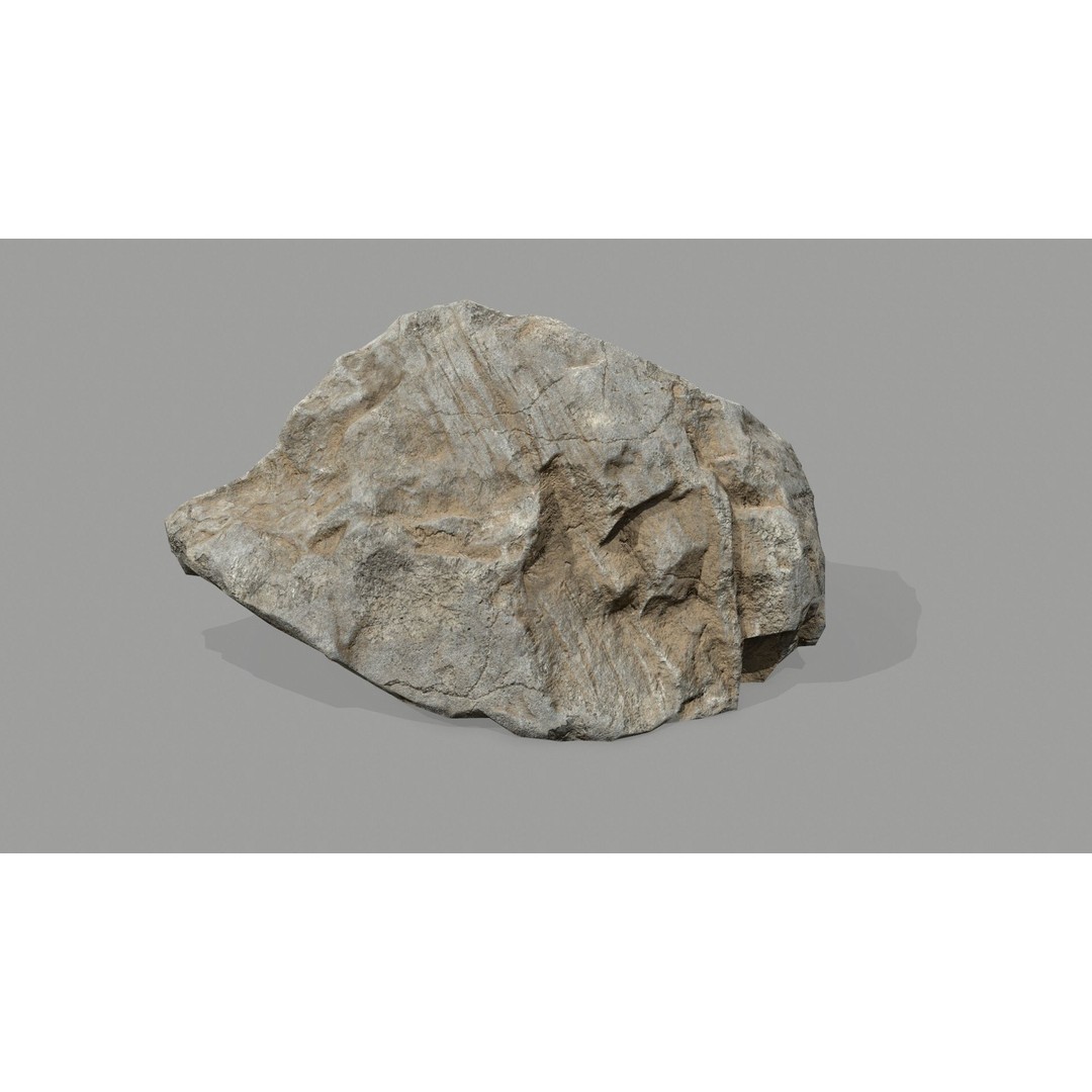 Desert Rocks 3D Model – Low Poly Game Asset, FBX, OBJ, Blender - View 25