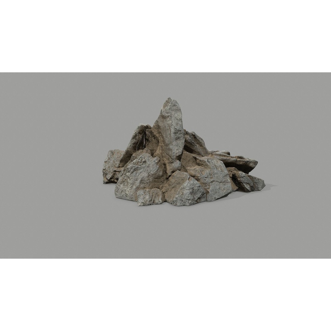 Desert Rocks 3D Model – Low Poly Game Asset, FBX, OBJ, Blender - View 32