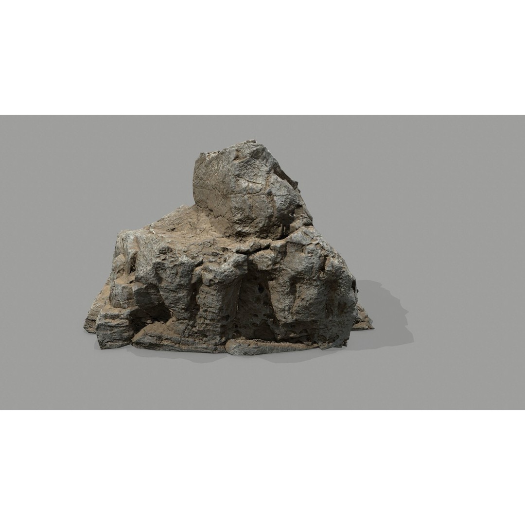 Desert Rocks 3D Model – Low Poly Game Asset, FBX, OBJ, Blender - View 5