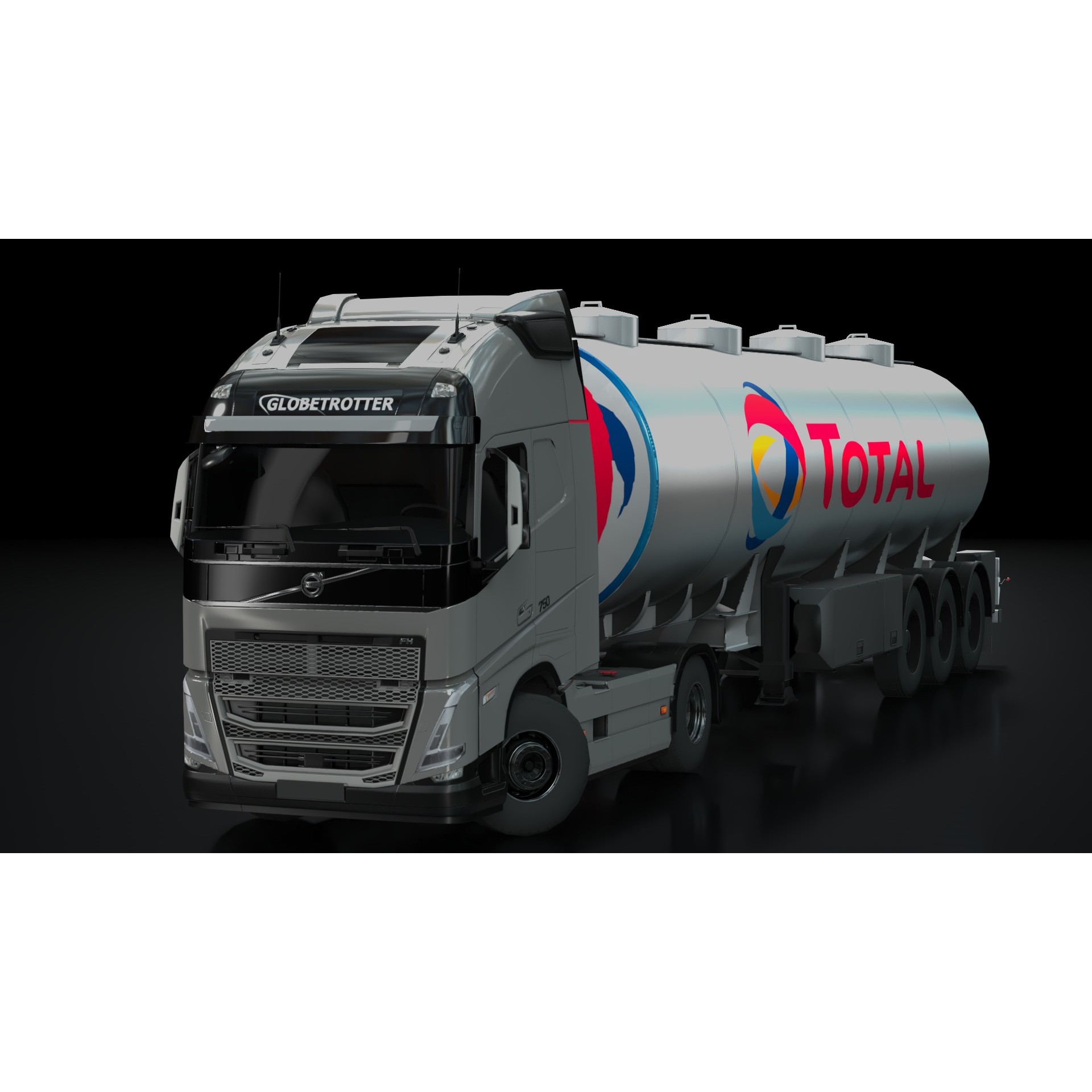 Volvo FH16 Trailer Collection - Low-Poly Game-Ready 3D Model - View 14