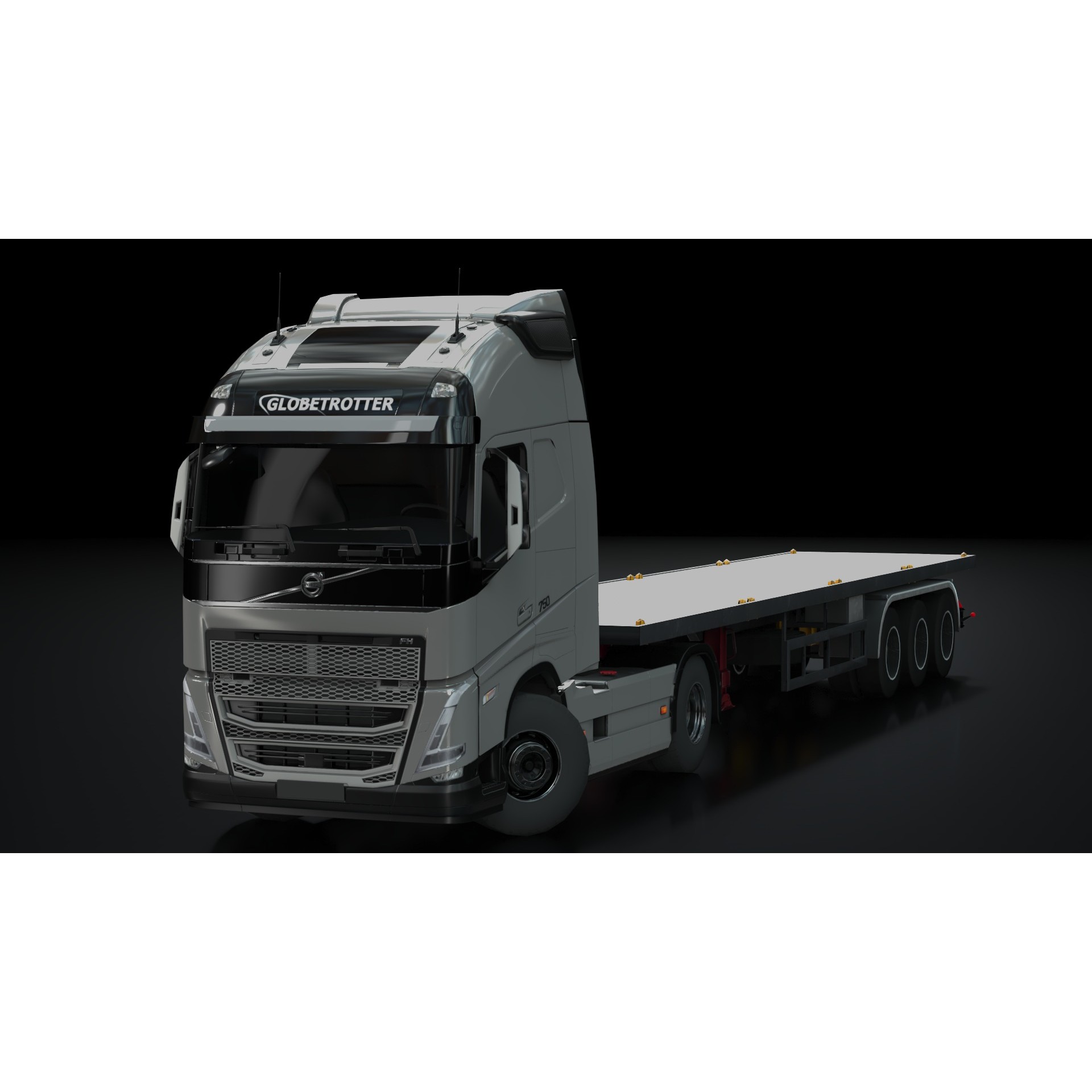 Volvo FH16 Trailer Collection - Low-Poly Game-Ready 3D Model - View 16
